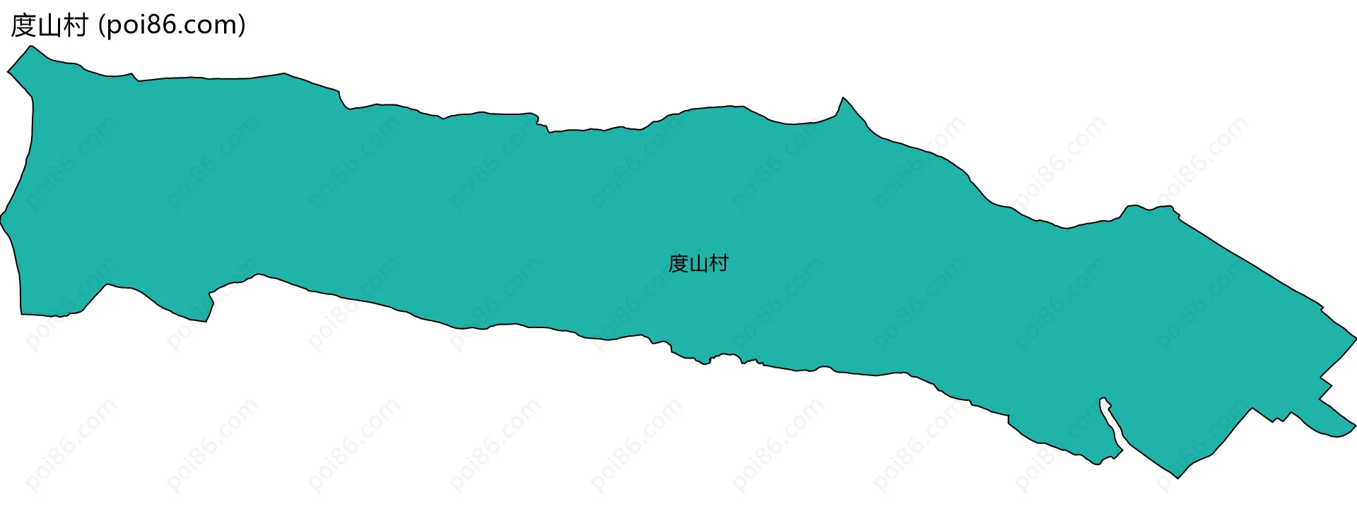 度山村边界地图