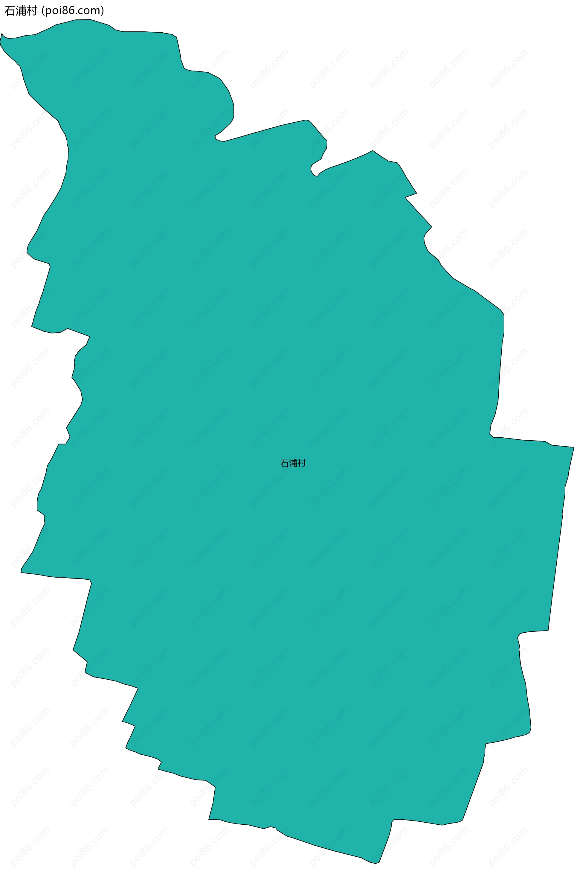 石浦村边界地图