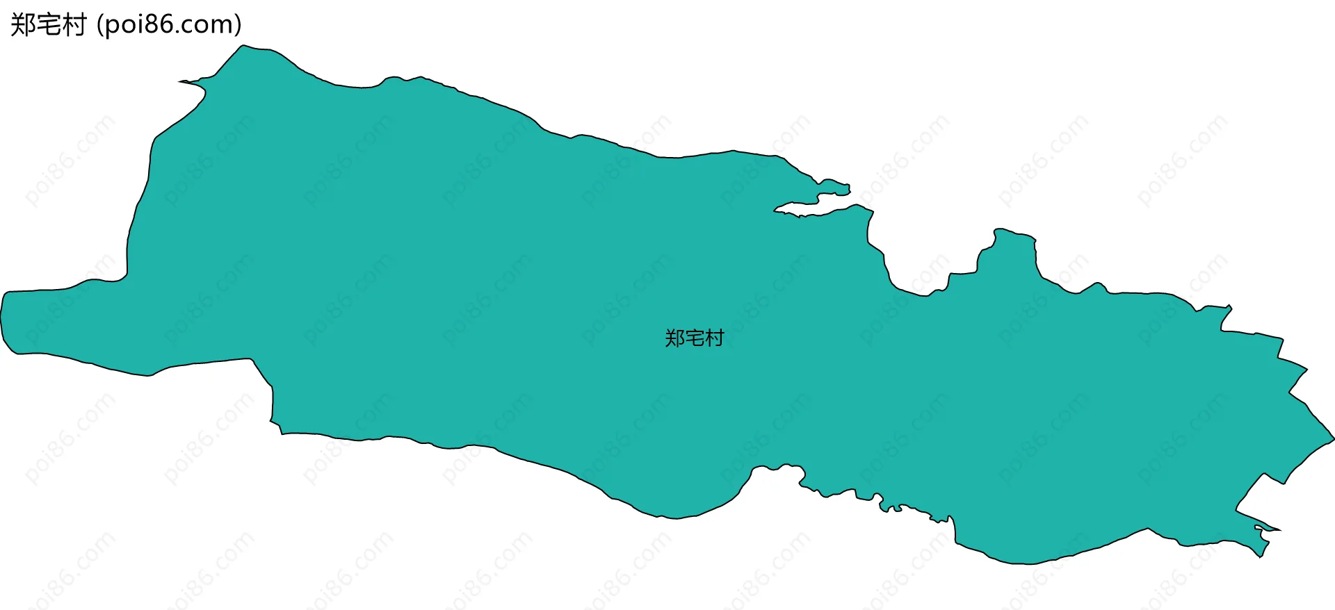 郑宅村边界地图