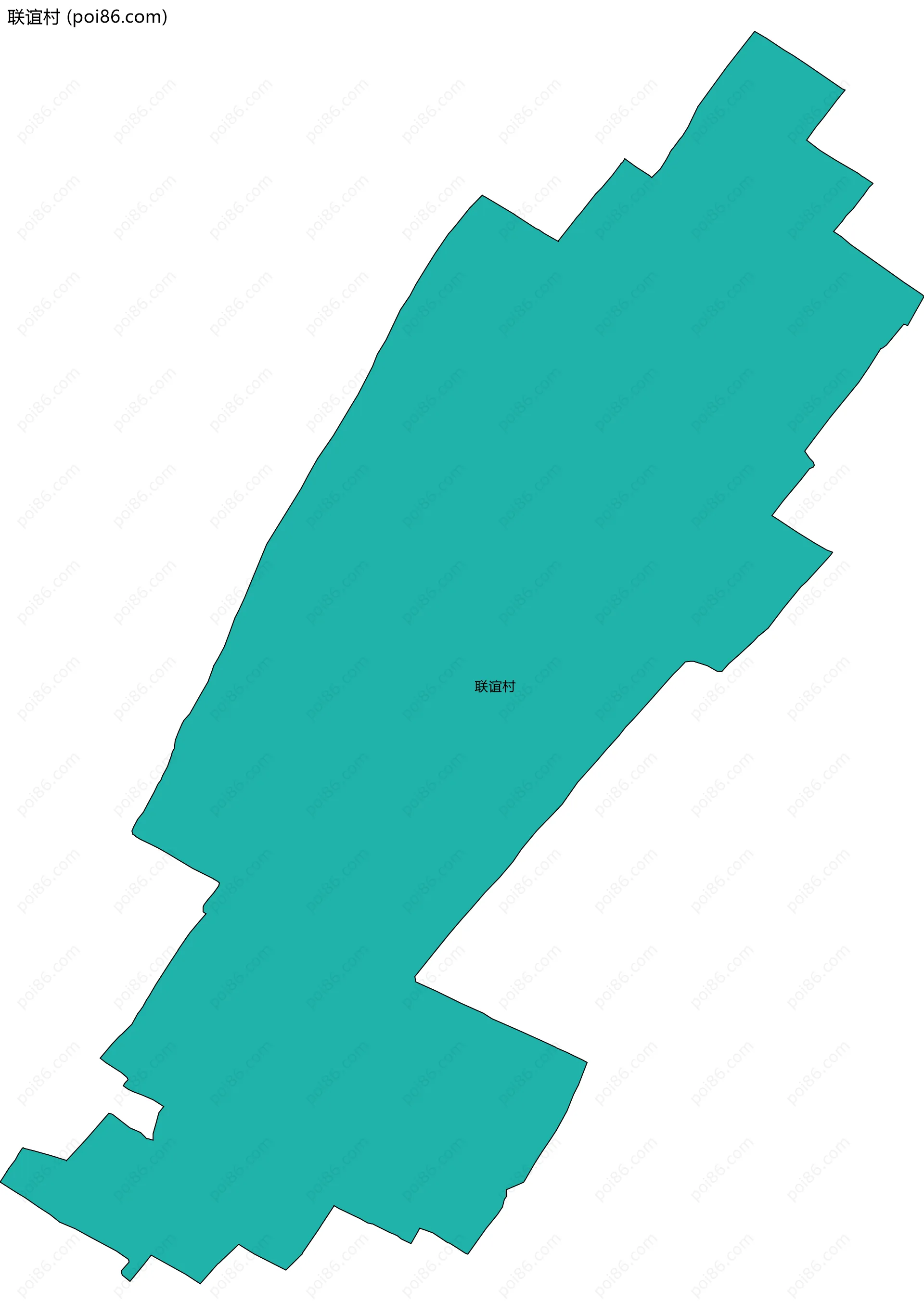 联谊村边界地图