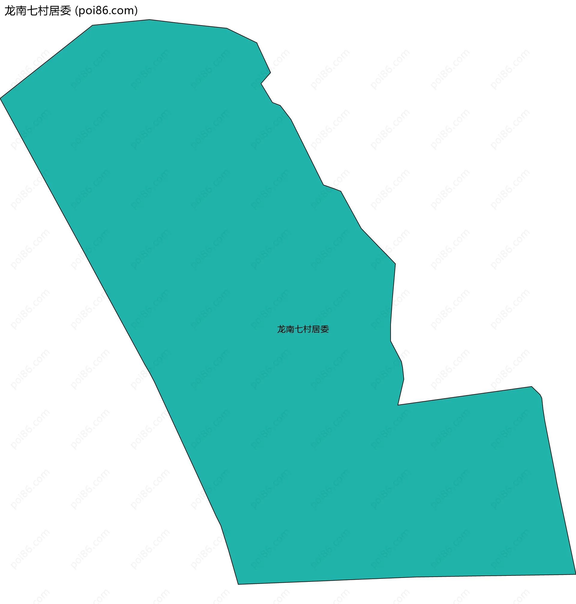 龙南七村居委边界地图