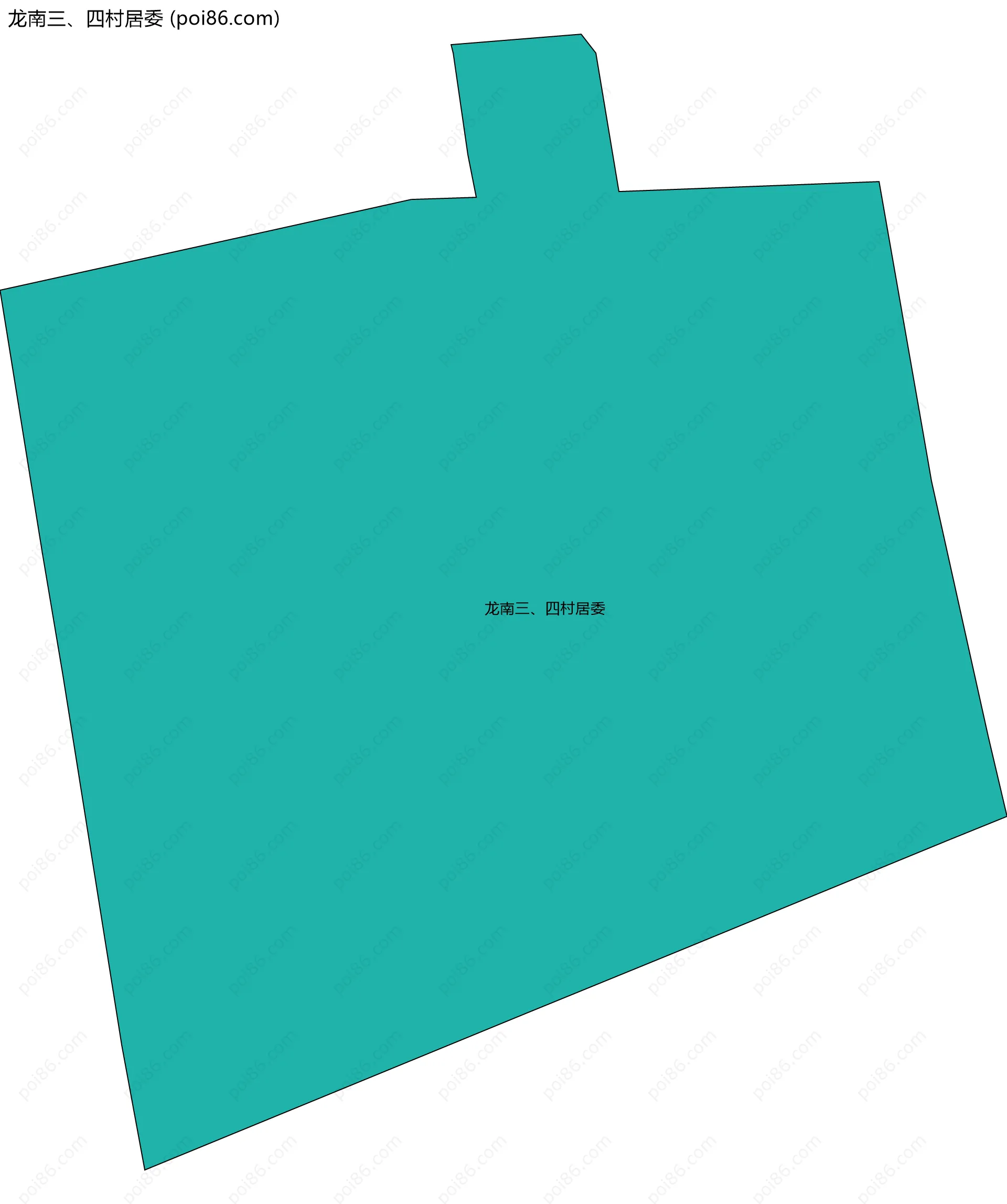 龙南三、四村居委边界地图