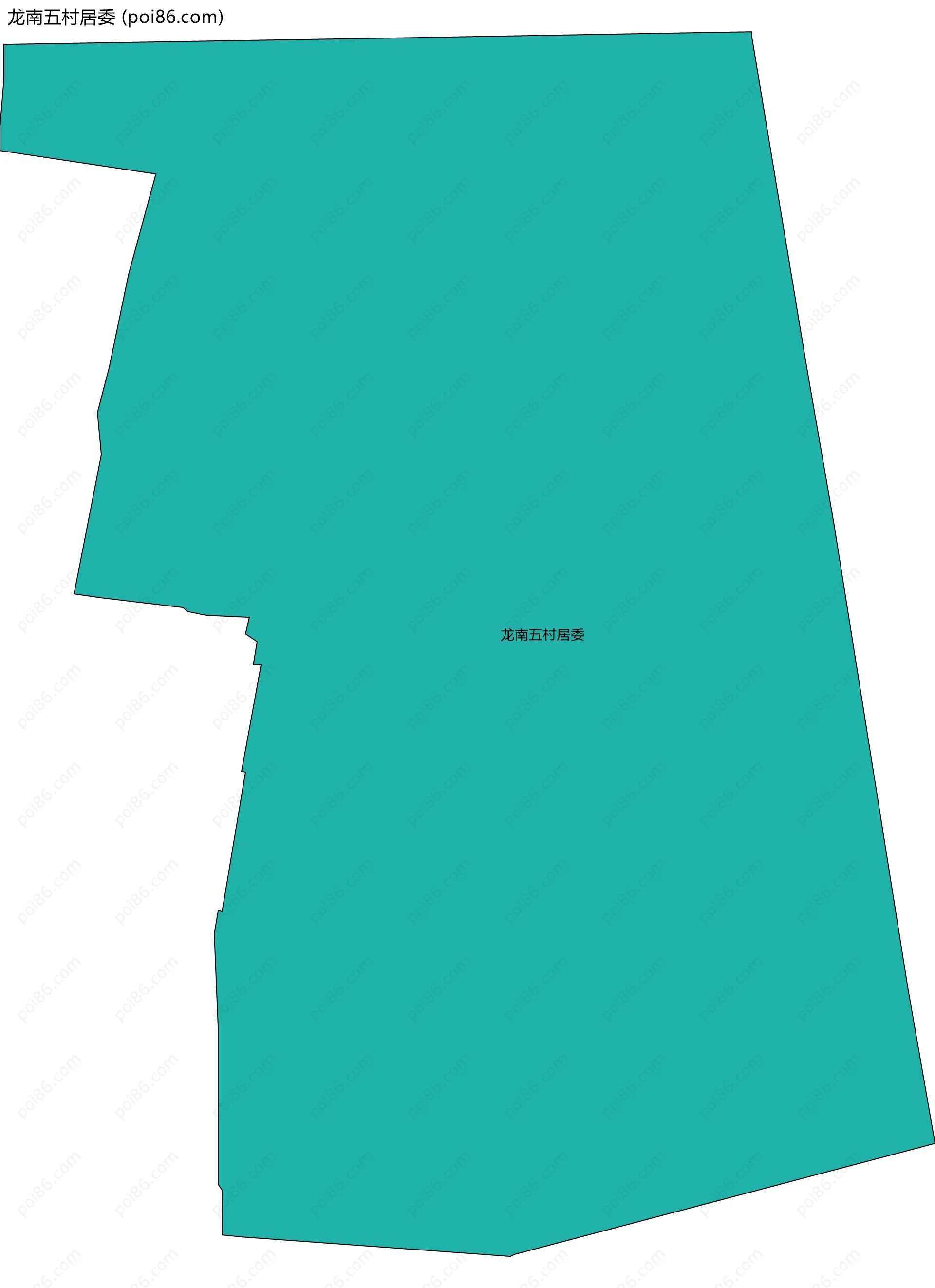 龙南五村居委边界地图