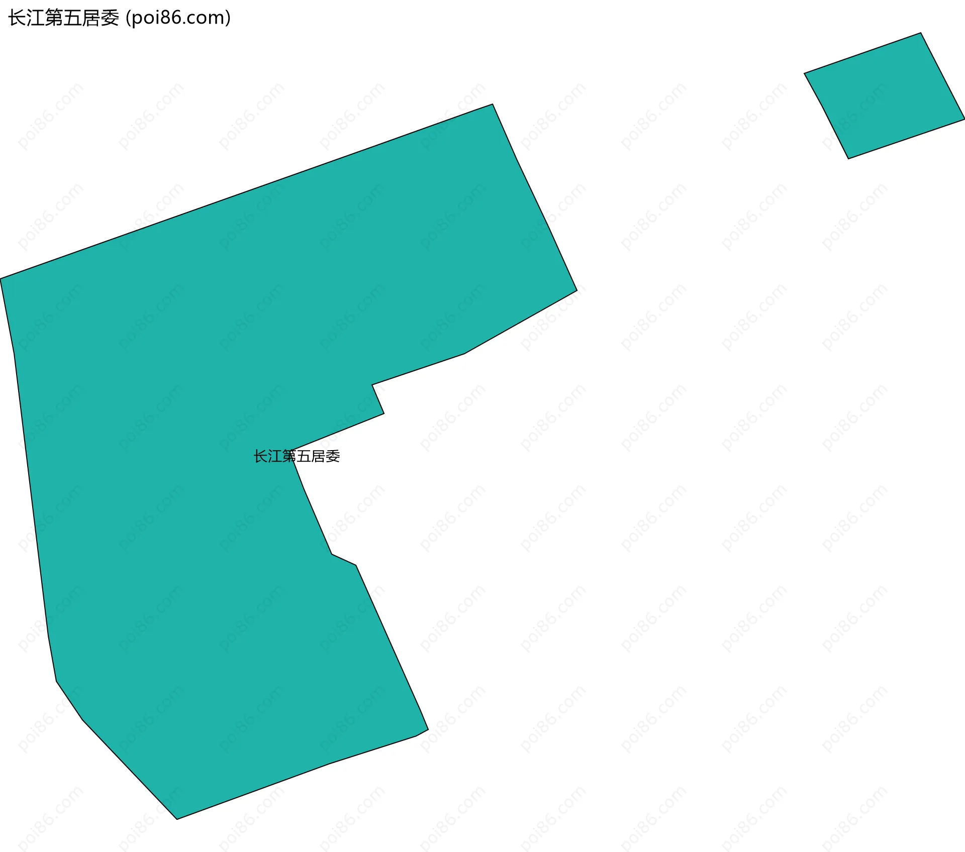 长江第五居委边界地图