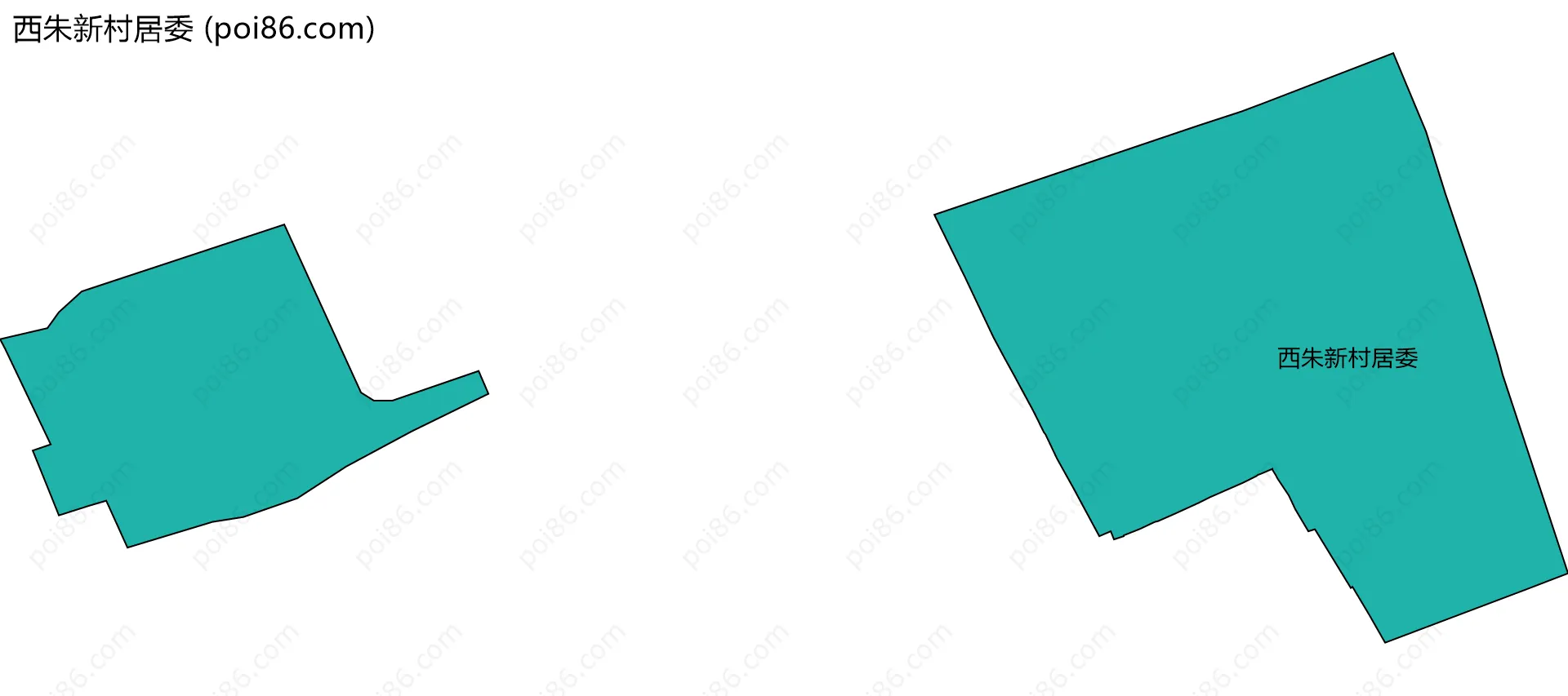 西朱新村居委边界地图