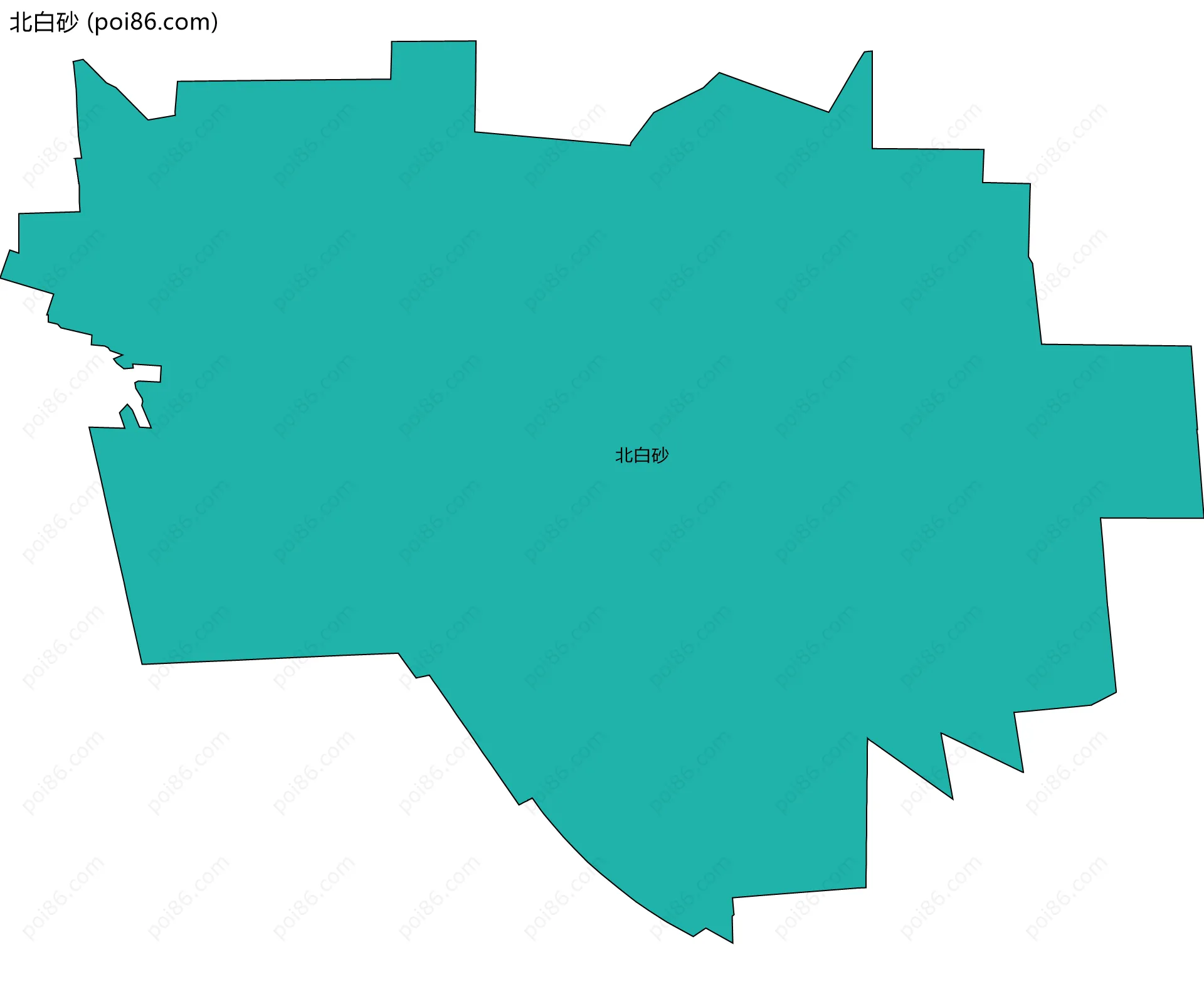 北白砂边界地图
