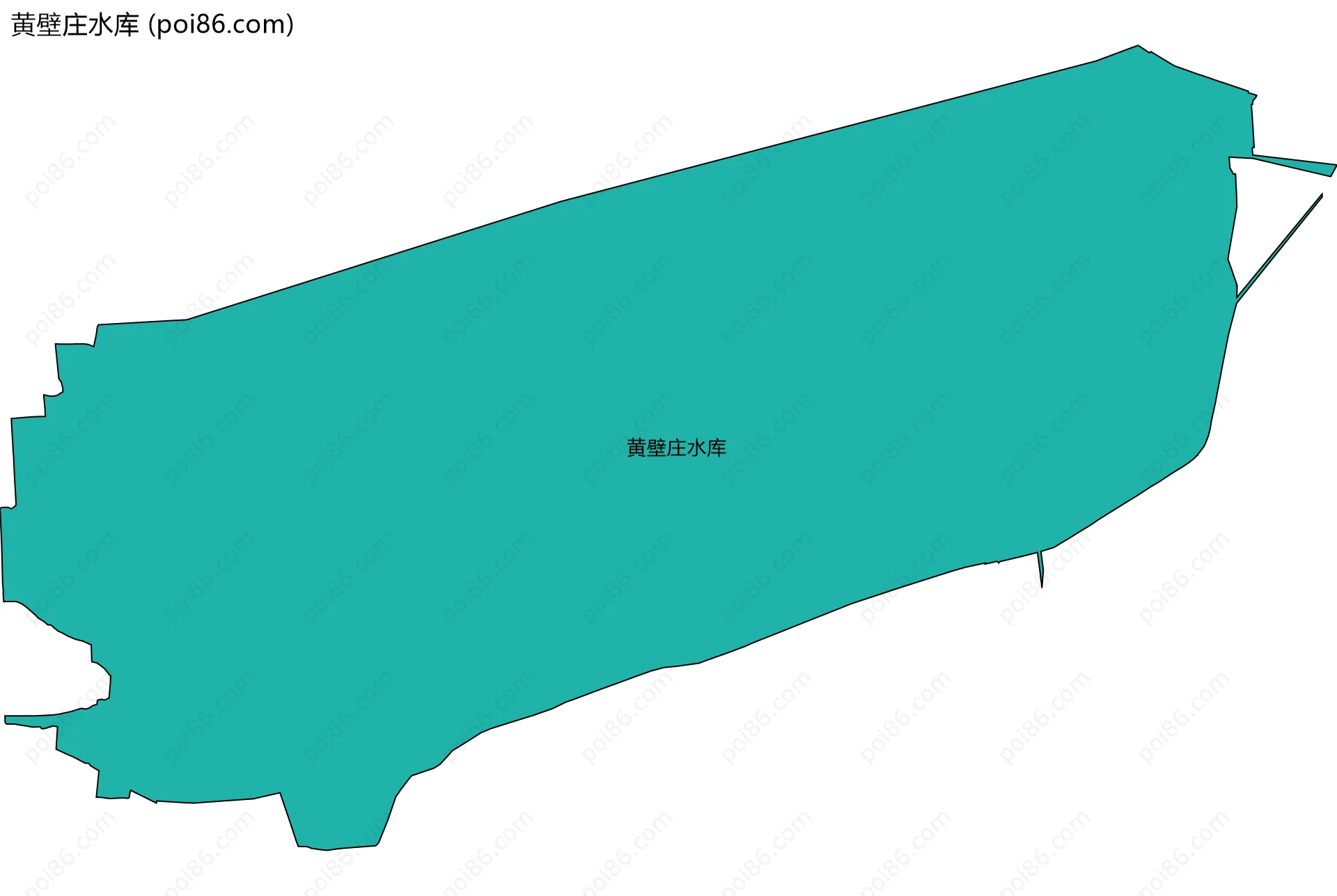 黄壁庄水库边界地图