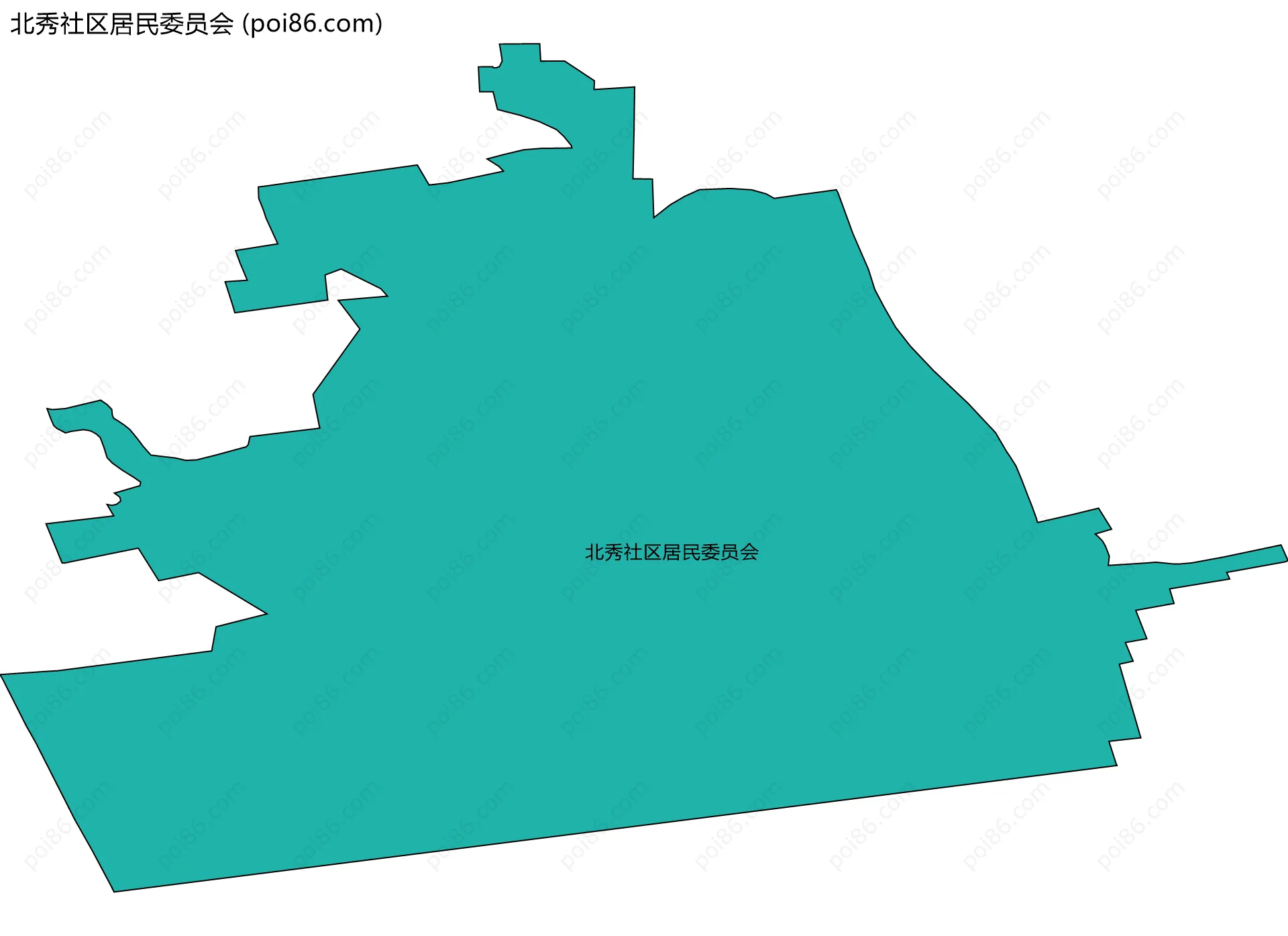 北秀社区居民委员会边界地图