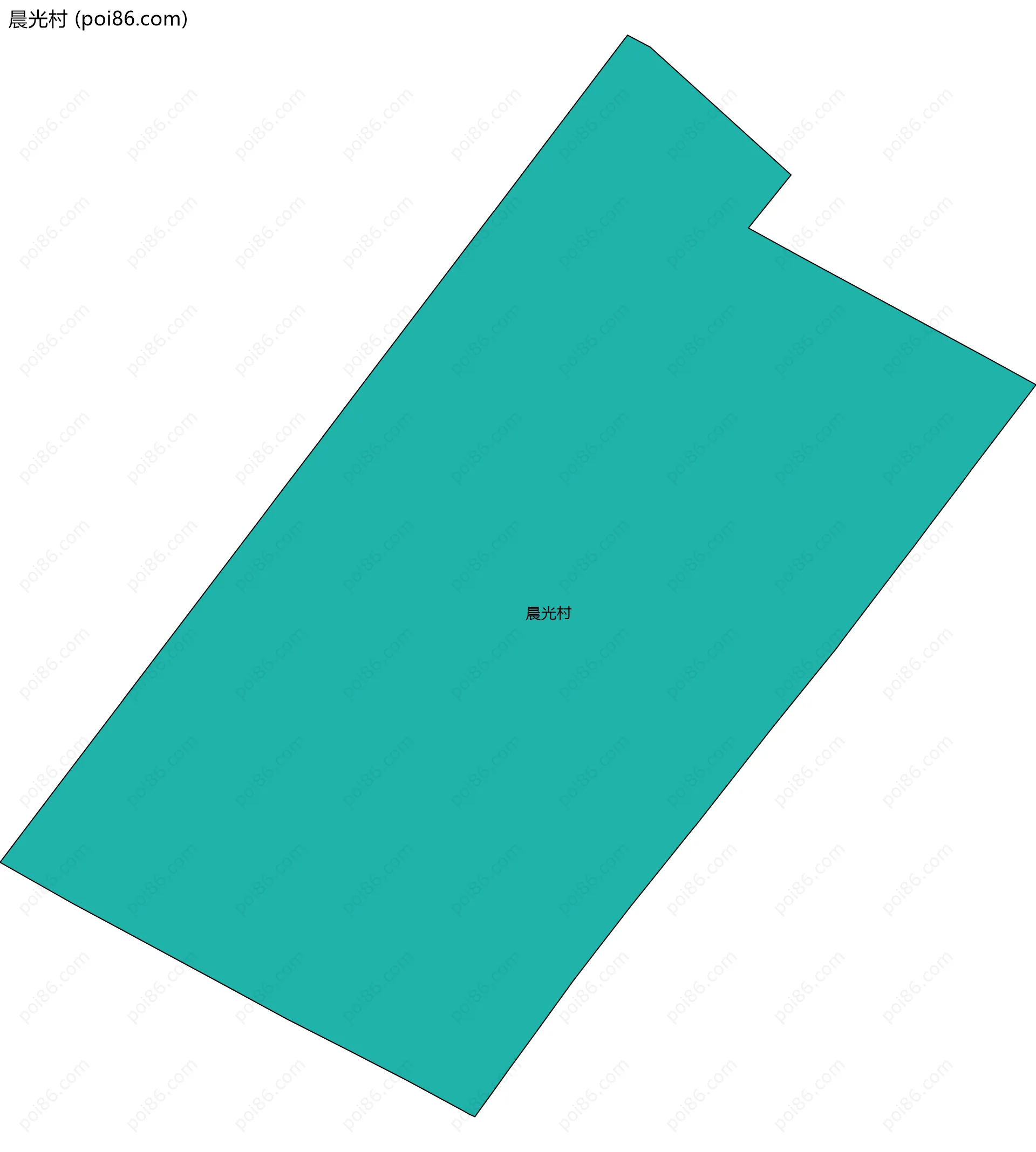 晨光村边界地图