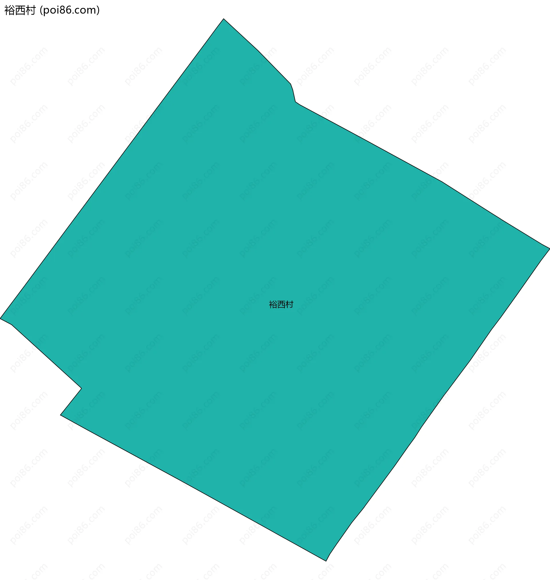 裕西村边界地图