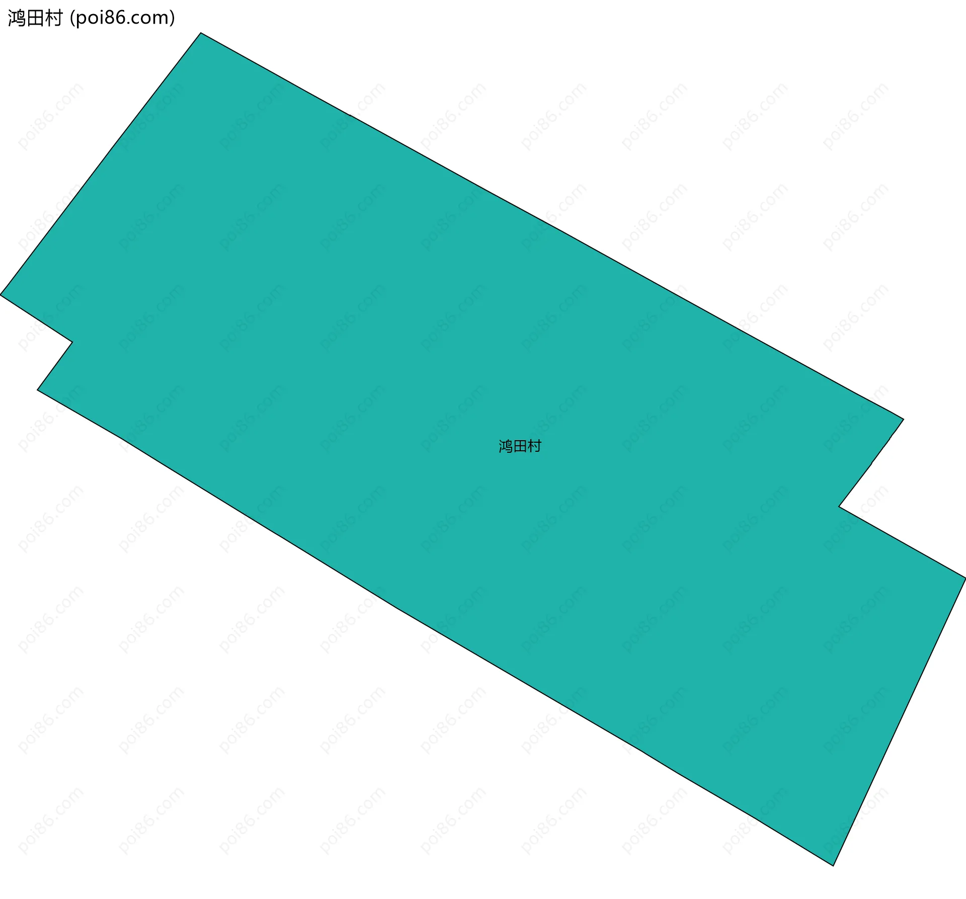 鸿田村边界地图