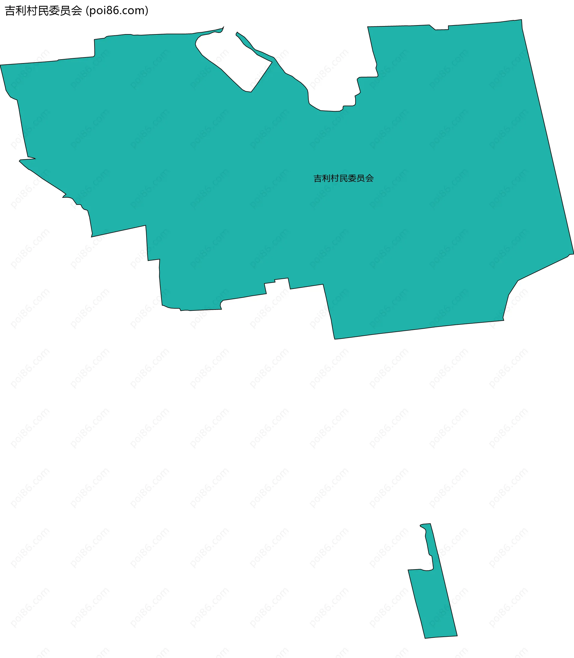 吉利村民委员会边界地图