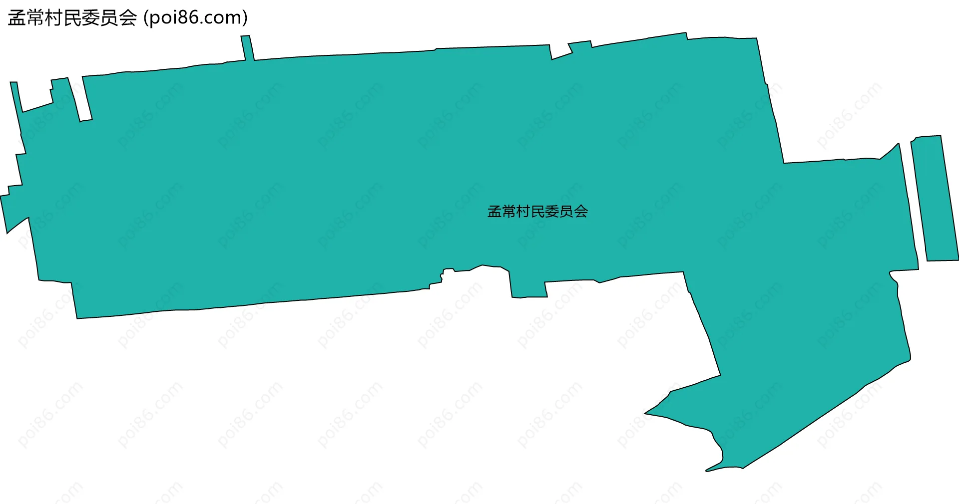 孟常村民委员会边界地图