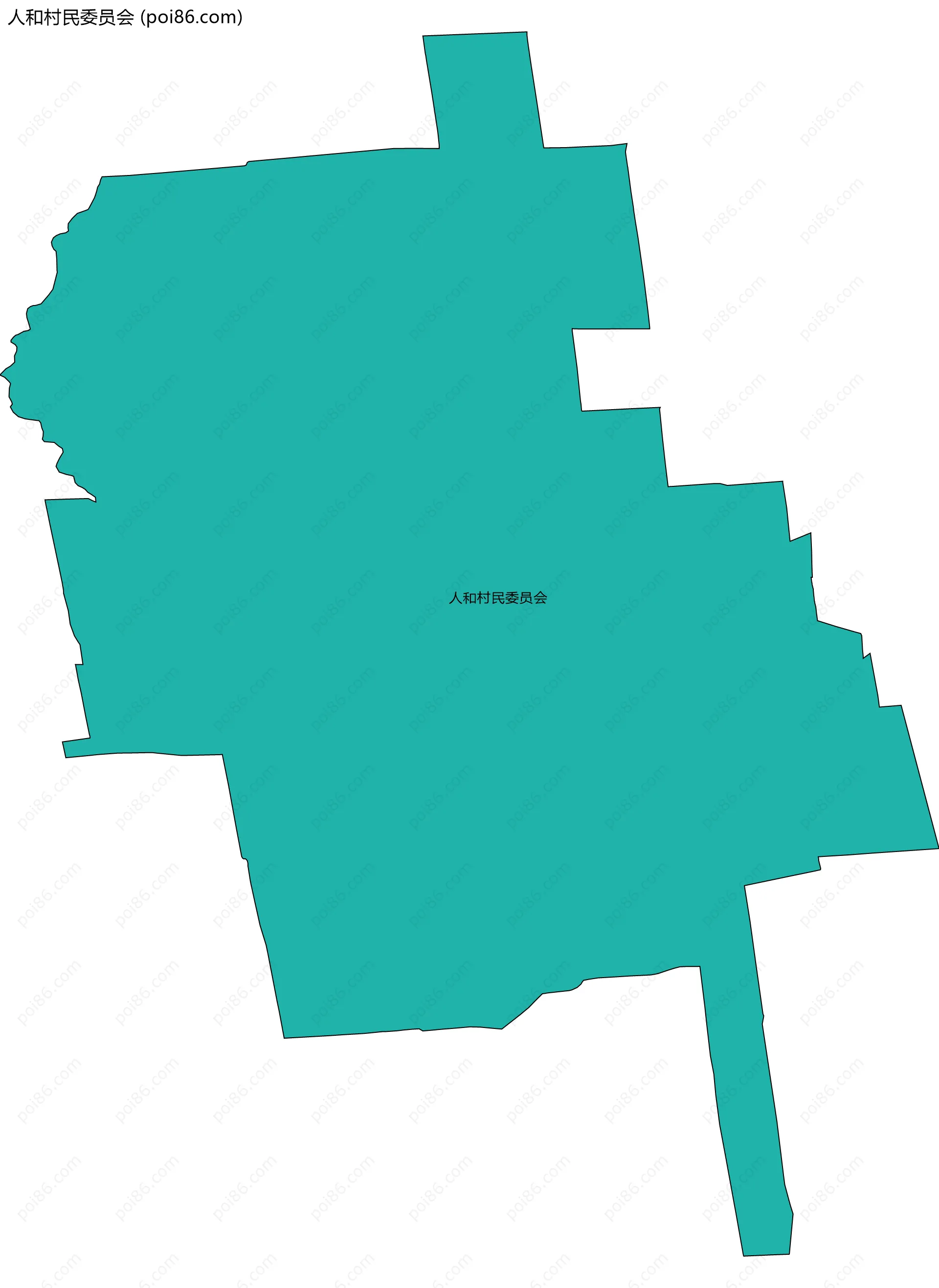 人和村民委员会边界地图