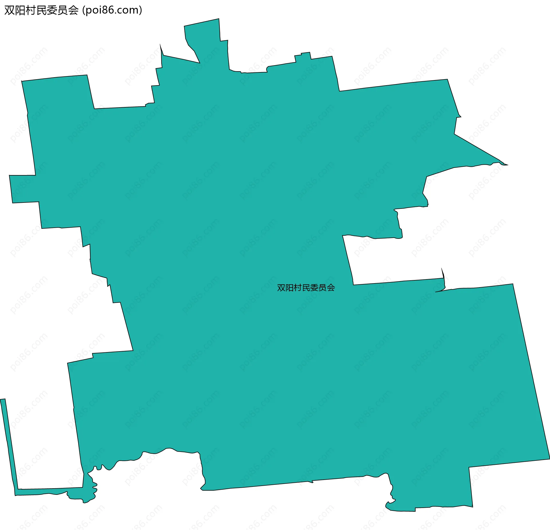 双阳村民委员会边界地图