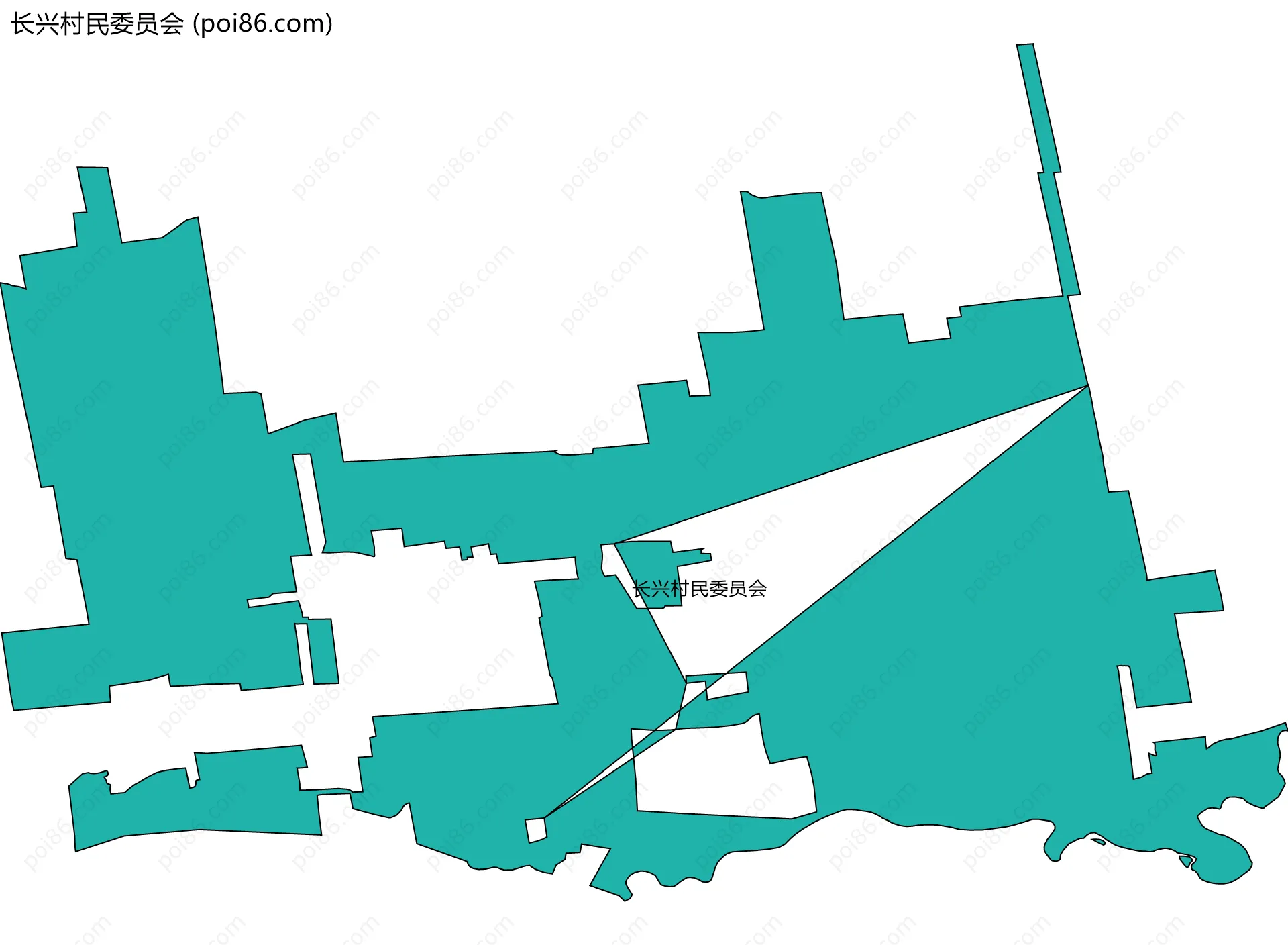 长兴村民委员会边界地图