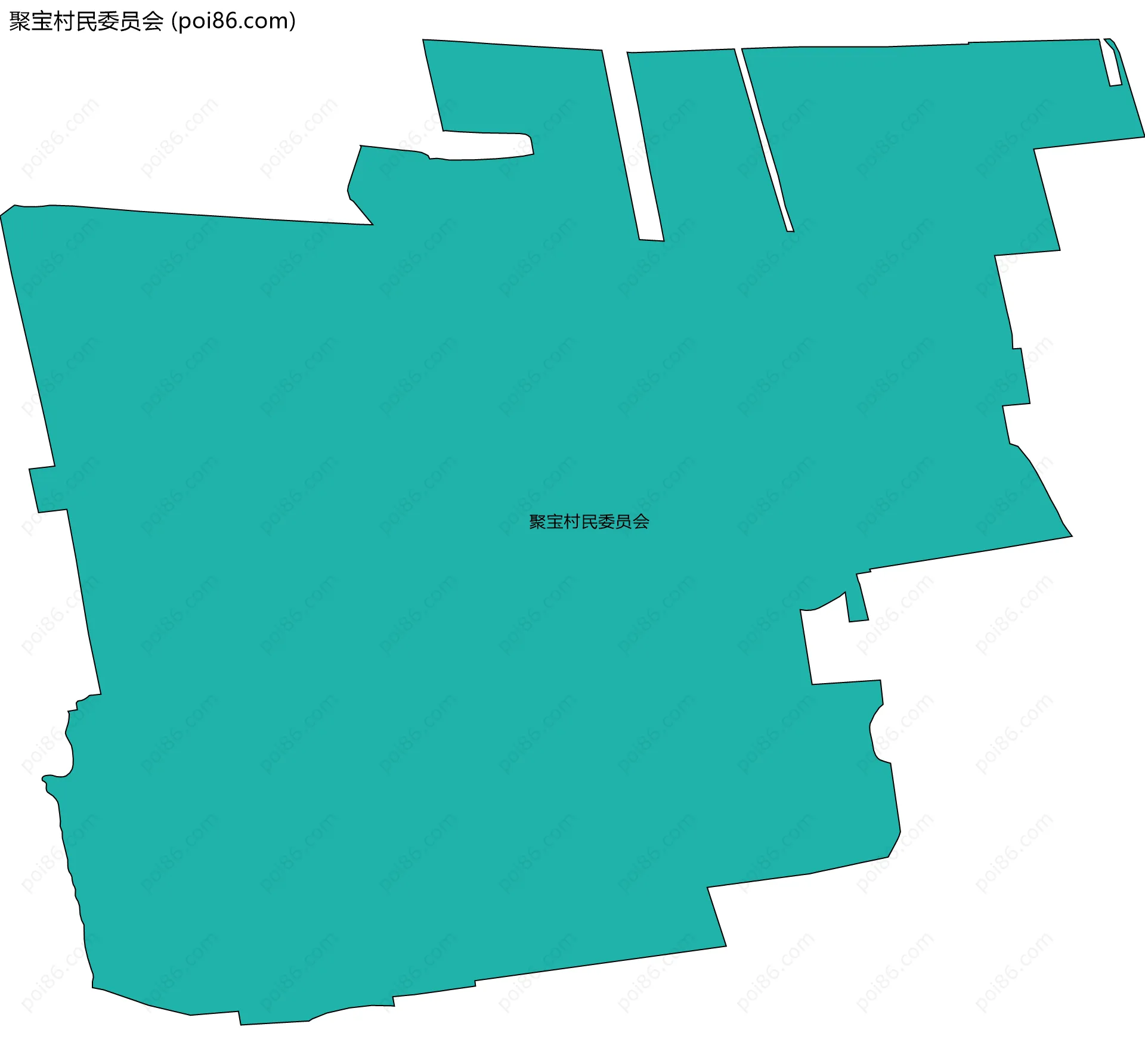 聚宝村民委员会边界地图