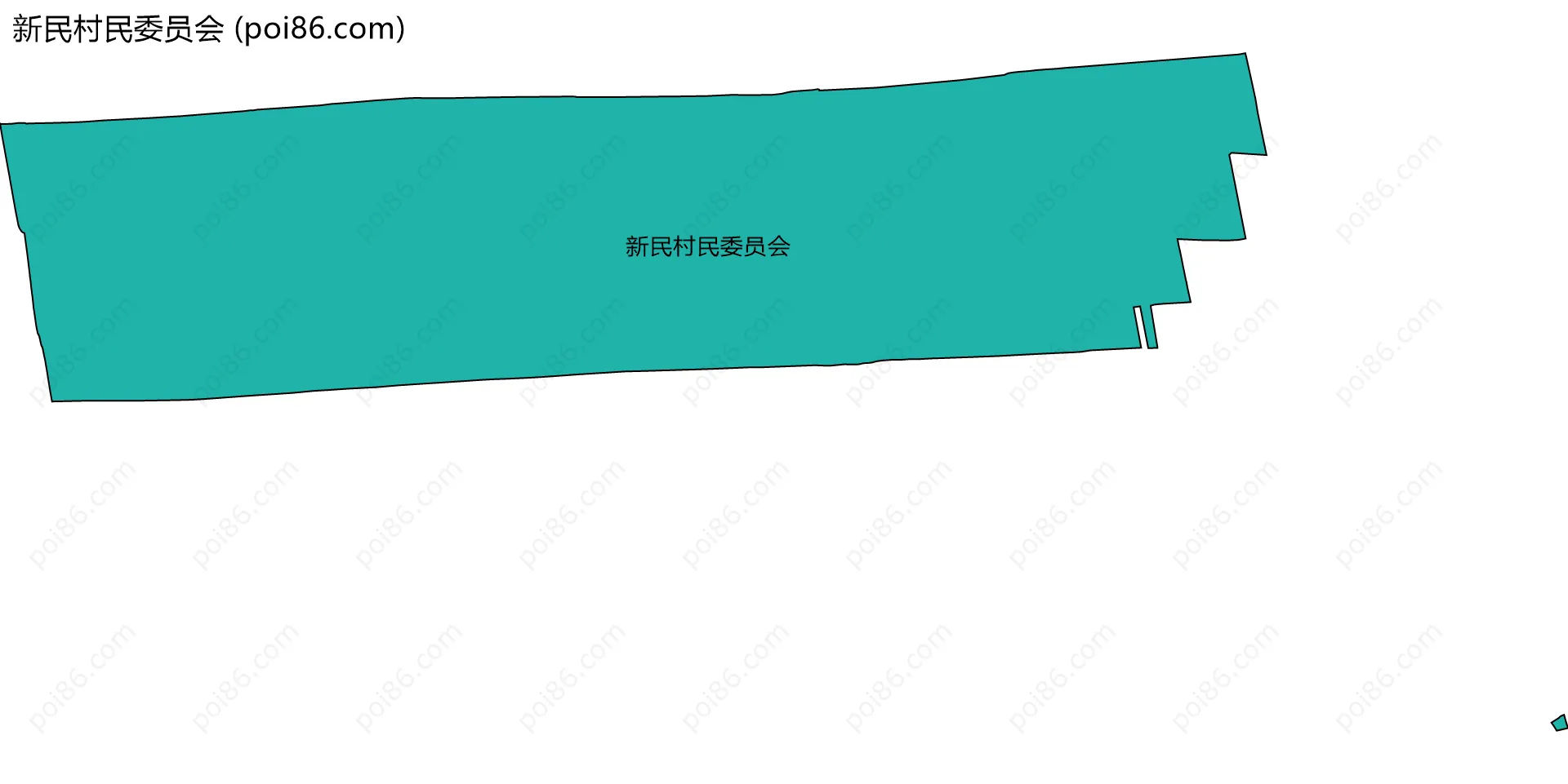 新民村民委员会边界地图