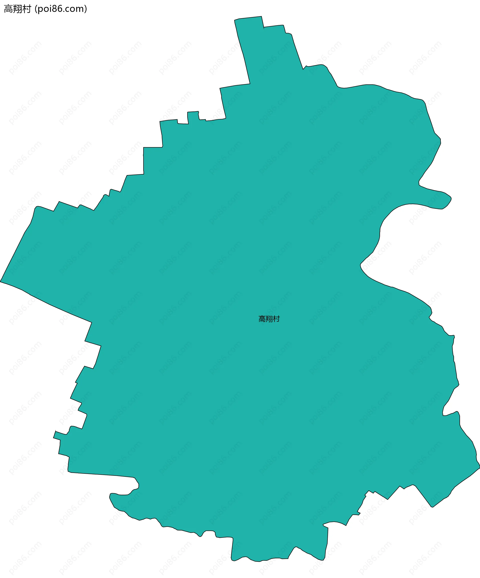 高翔村边界地图