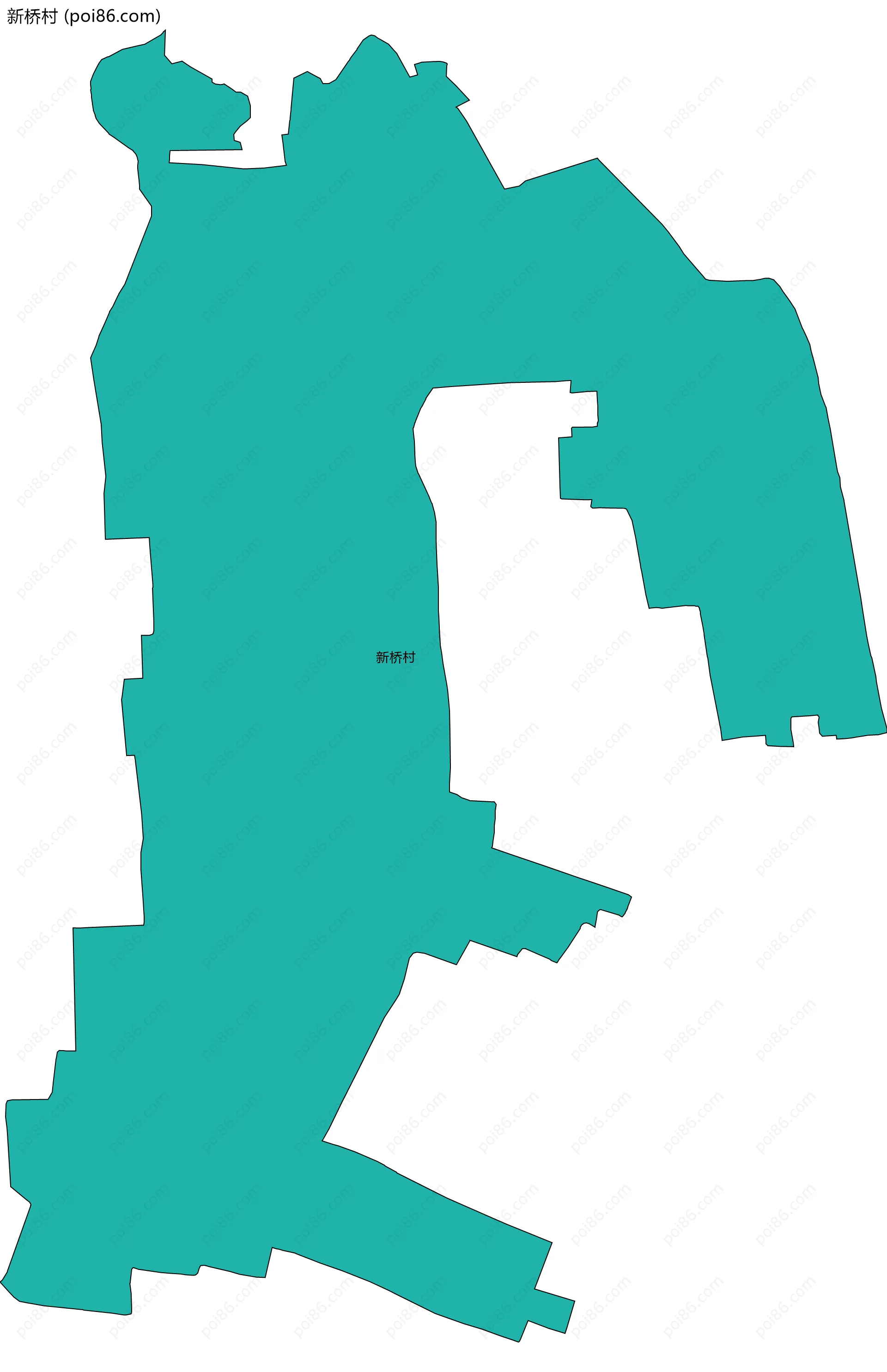 新桥村边界地图