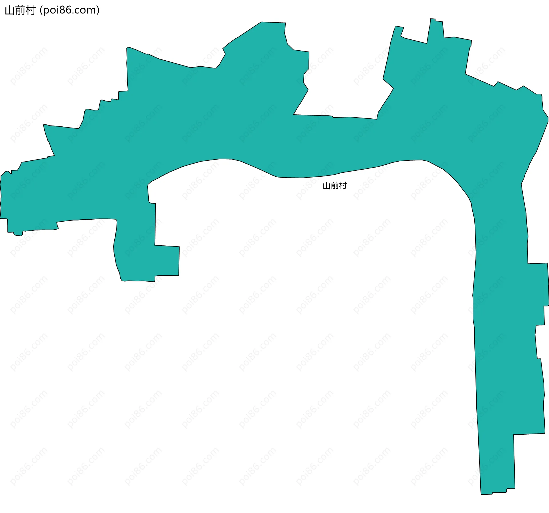 山前村边界地图