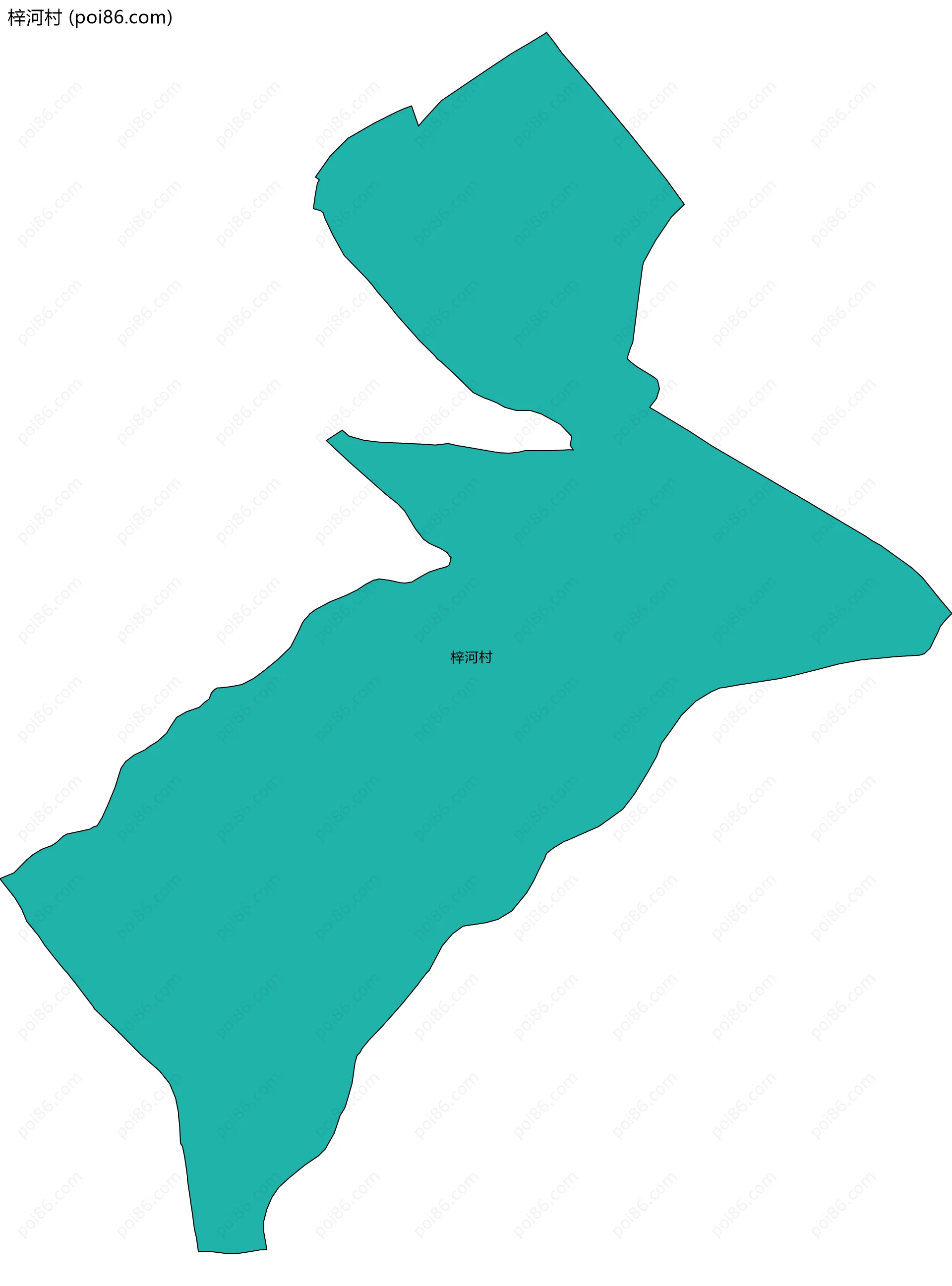 梓河村边界地图