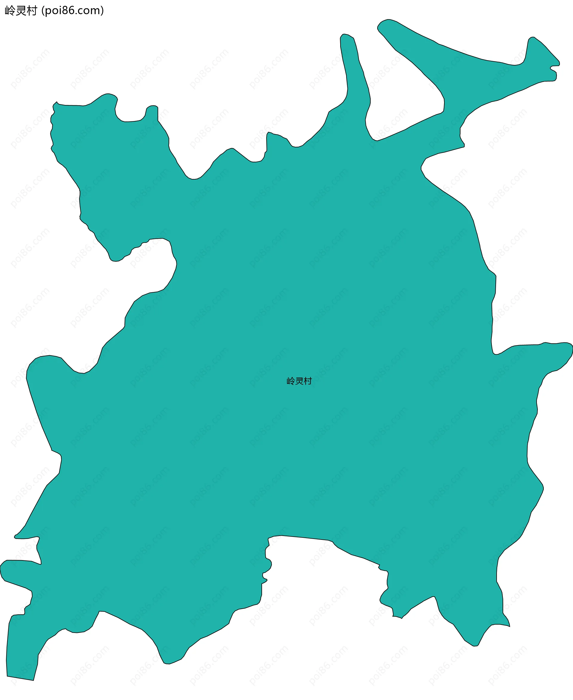 岭灵村边界地图