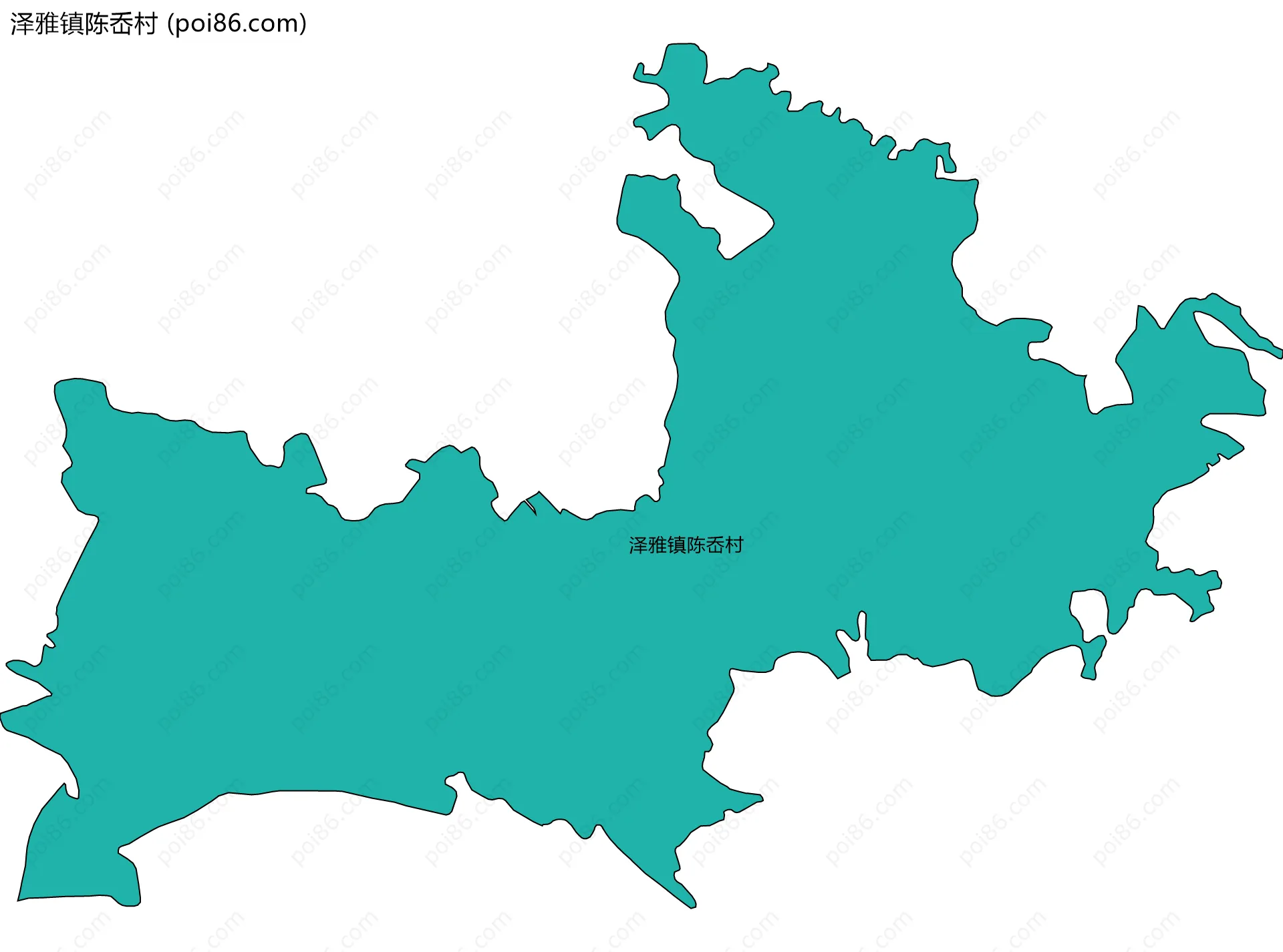 泽雅镇陈岙村边界地图