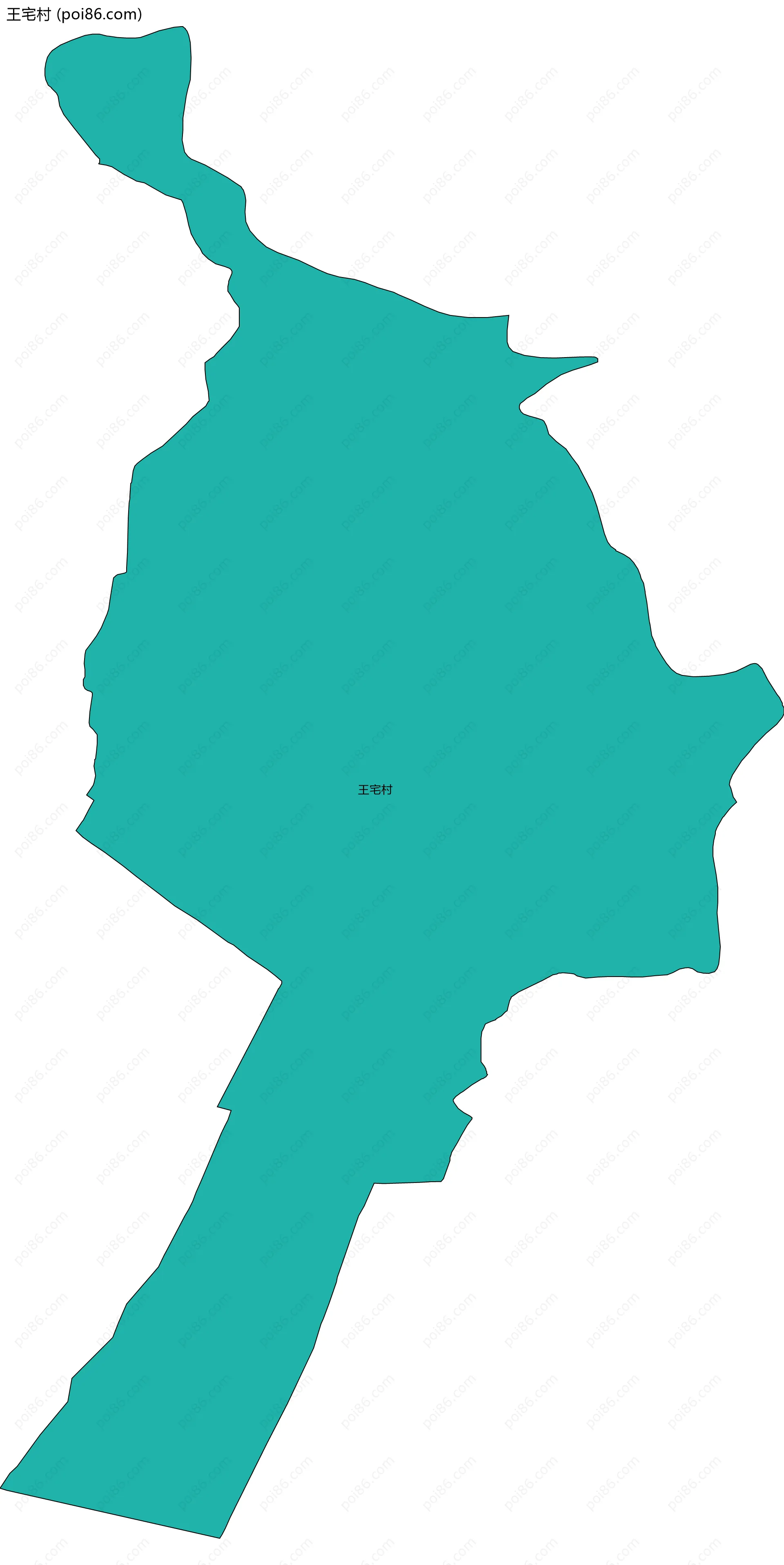 王宅村边界地图