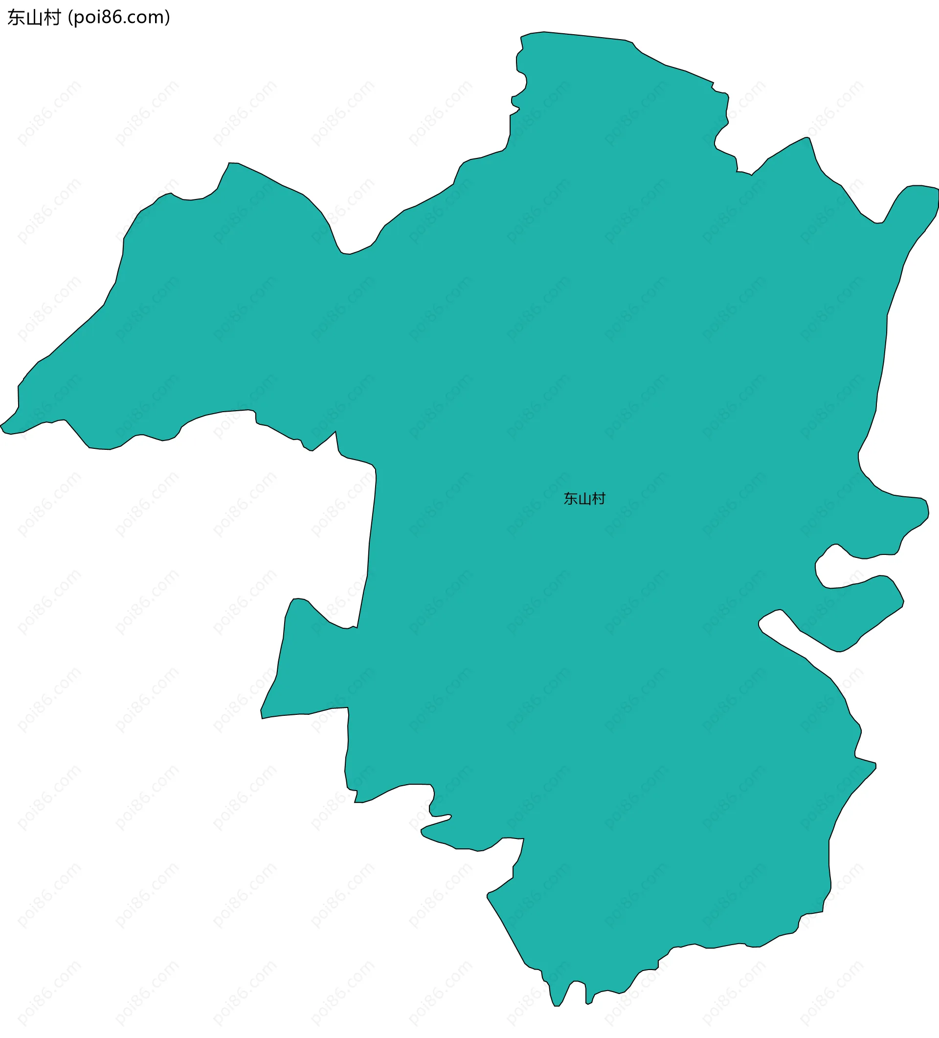 东山村边界地图