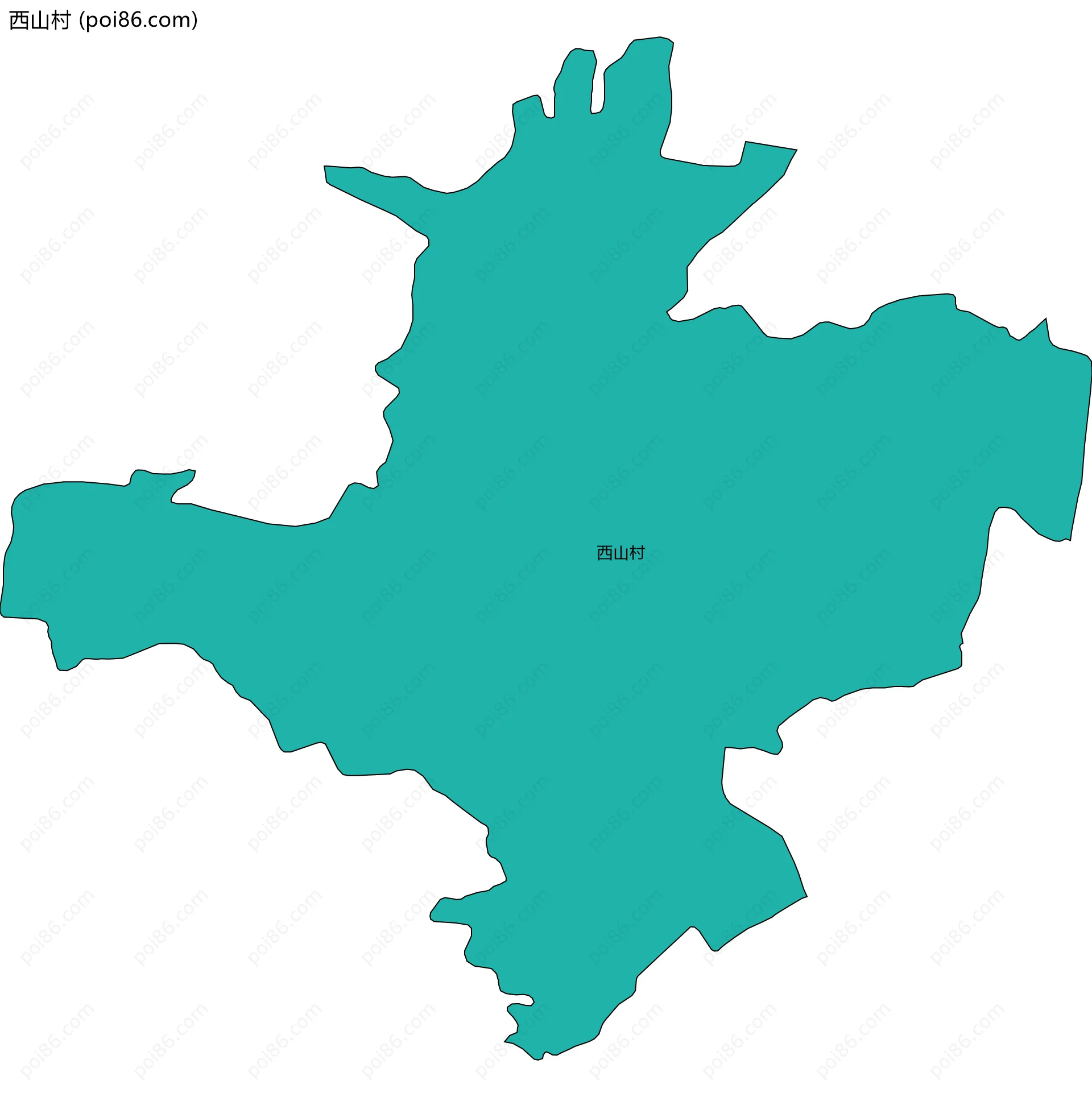 西山村边界地图