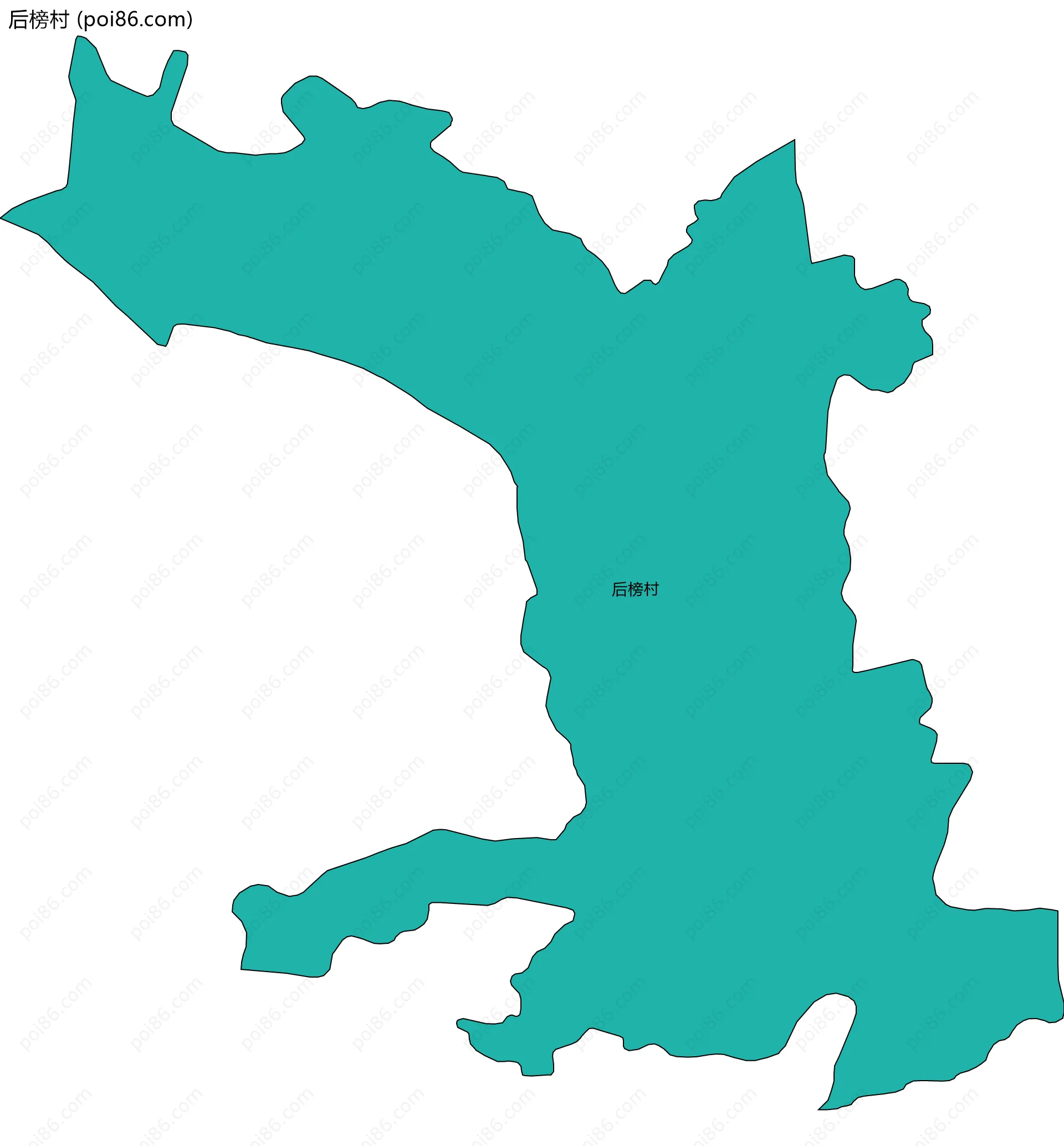 后榜村边界地图