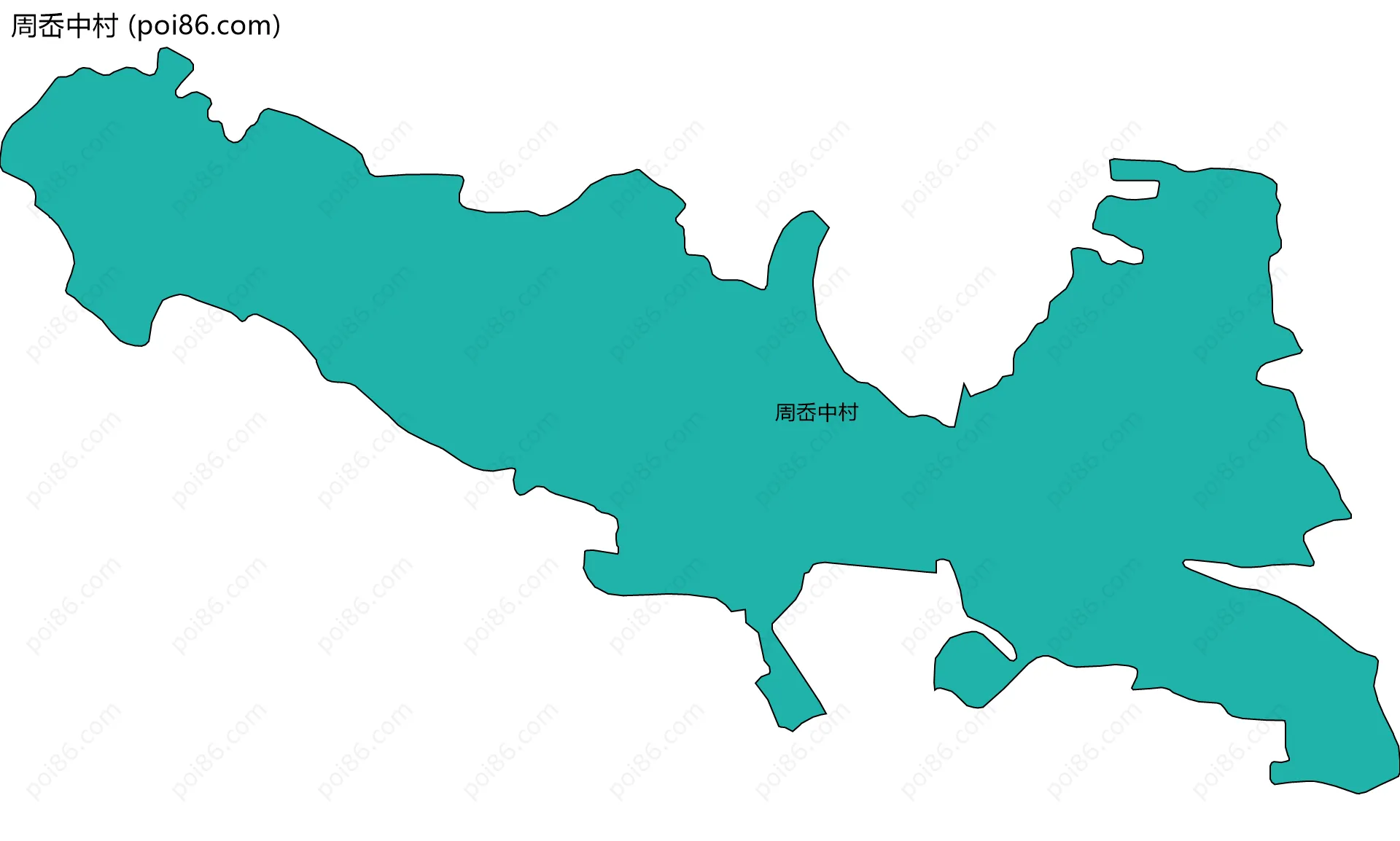 周岙中村边界地图