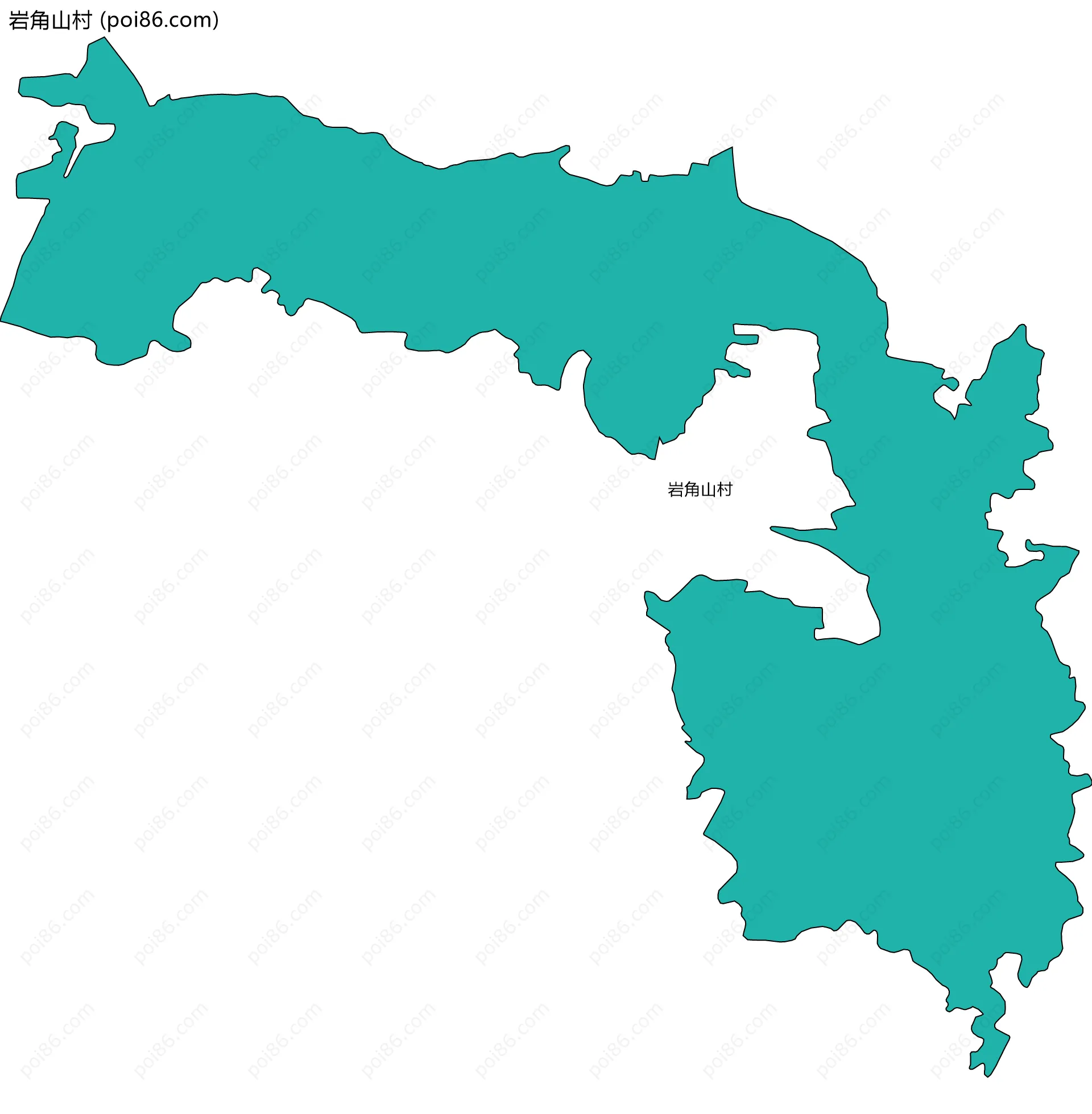 岩角山村边界地图