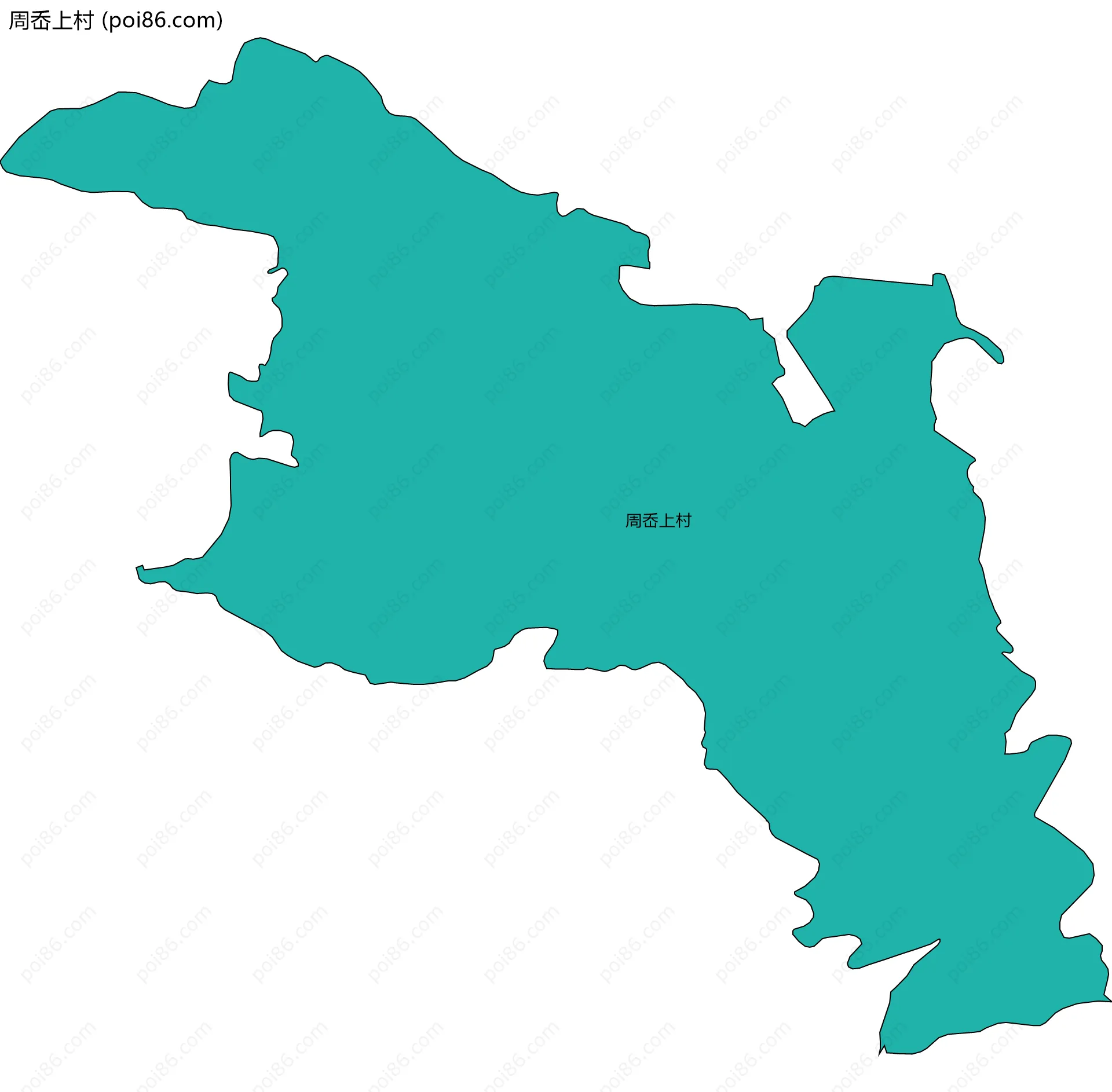 周岙上村边界地图