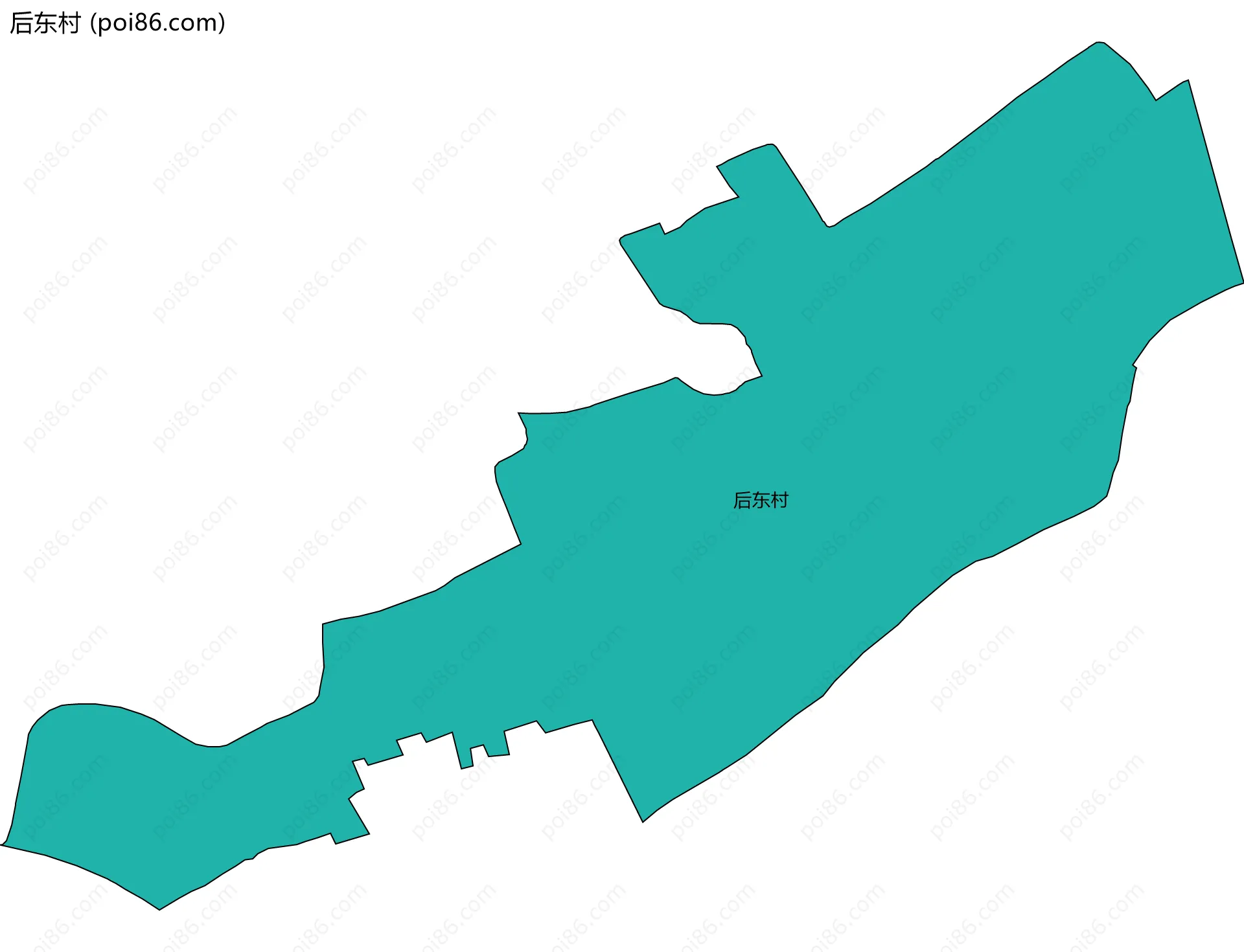 后东村边界地图