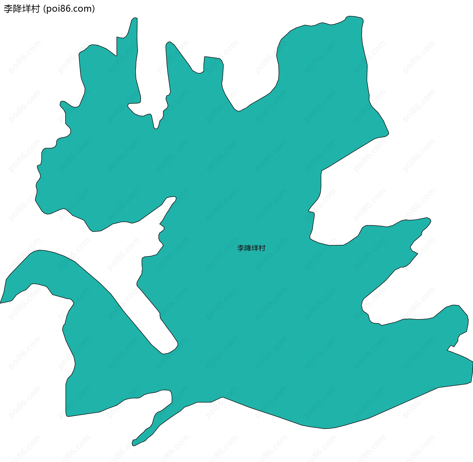 李降垟村边界地图