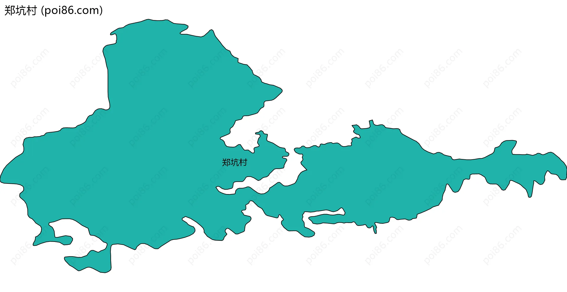 郑坑村边界地图