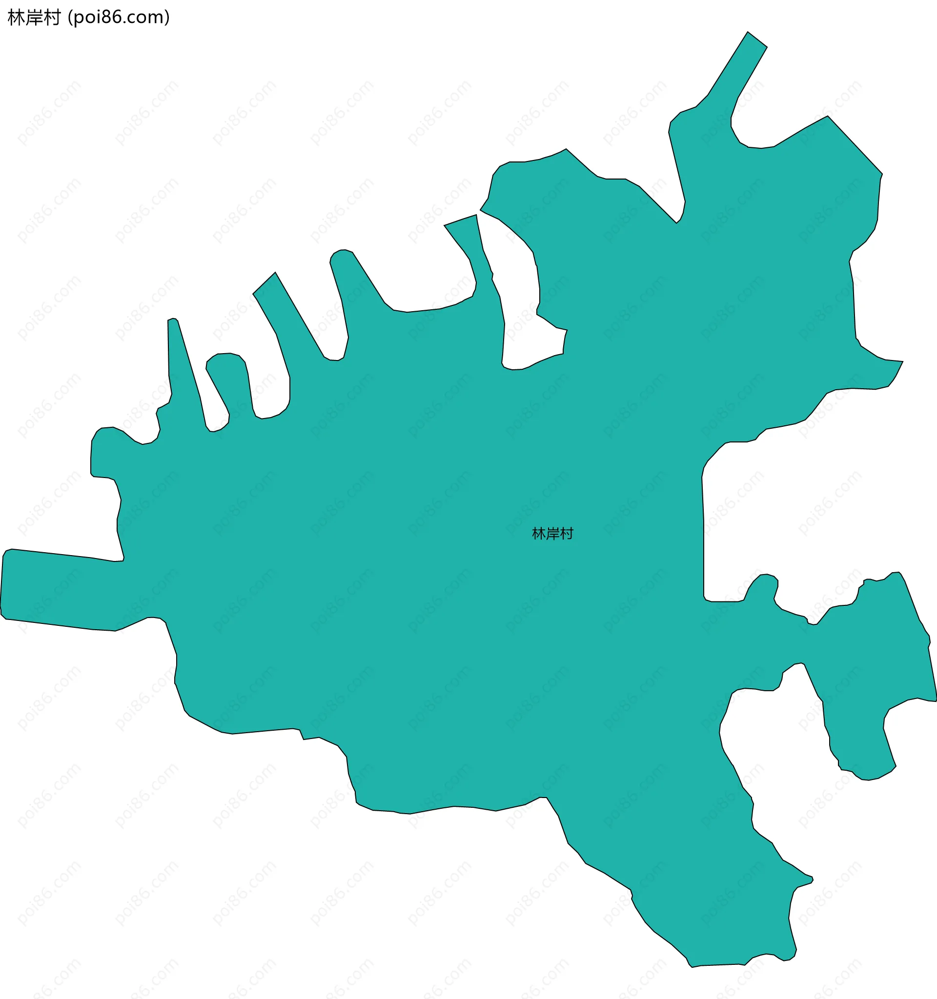 林岸村边界地图