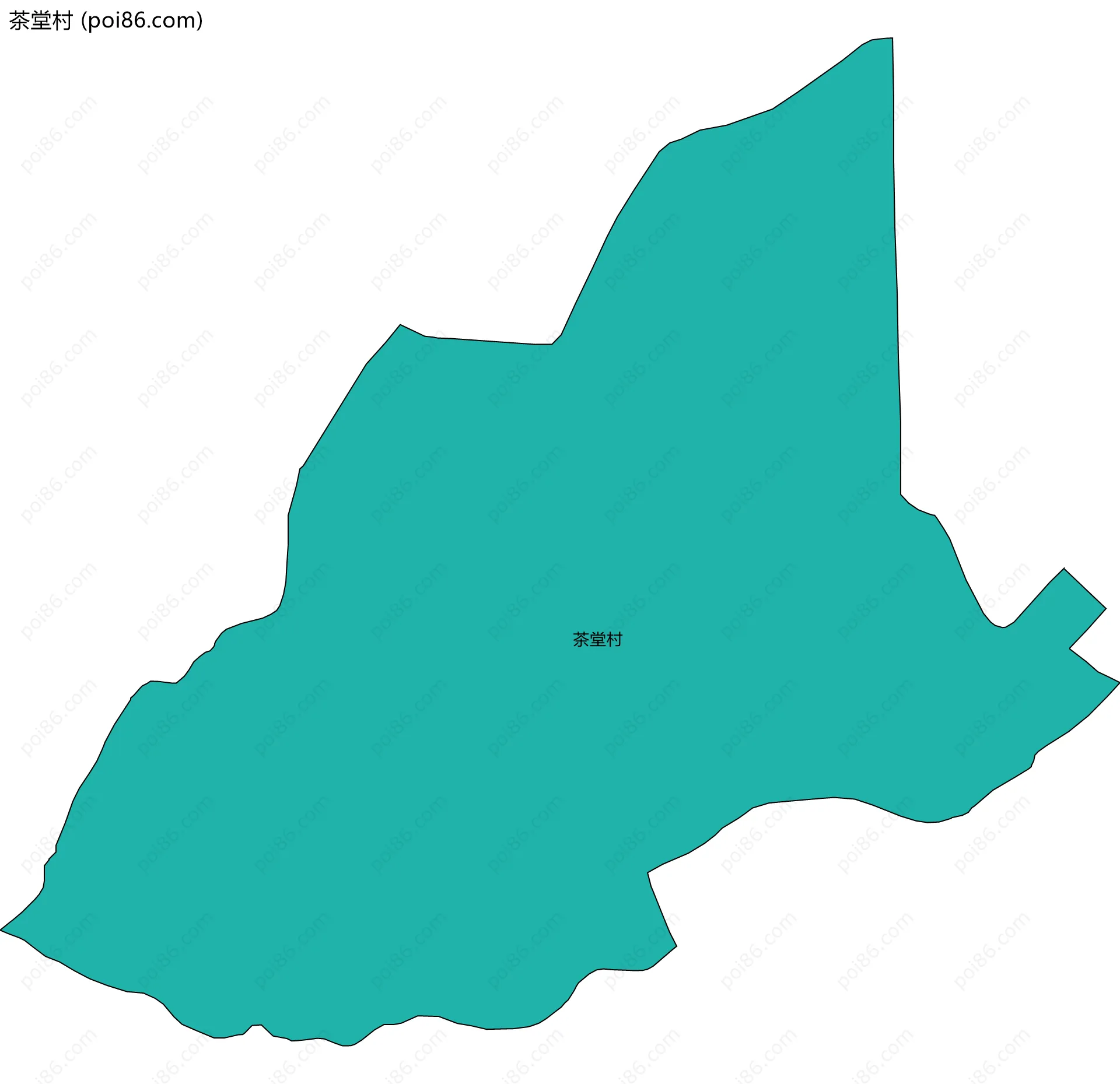 茶堂村边界地图