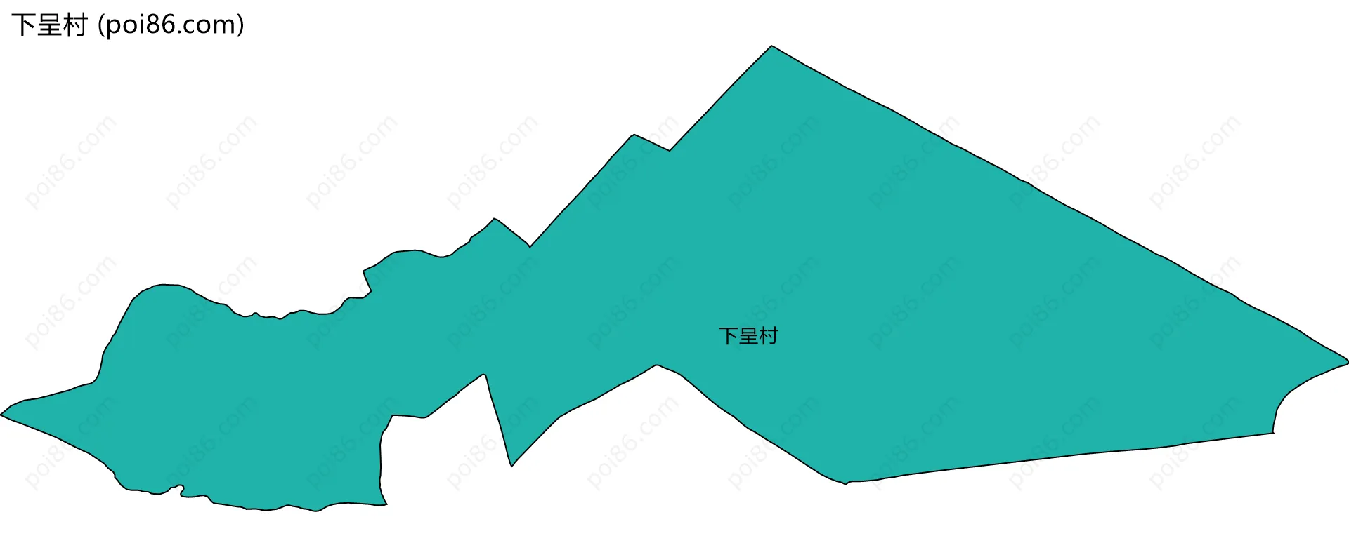 下呈村边界地图