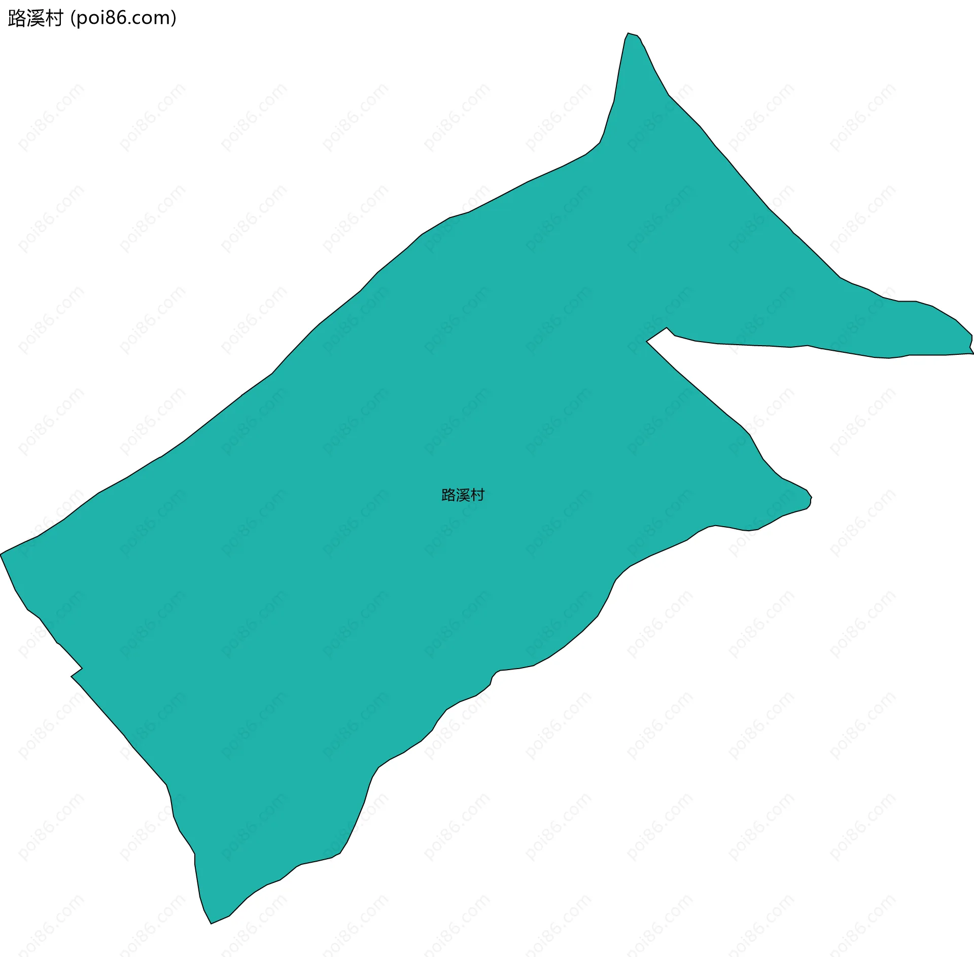 路溪村边界地图