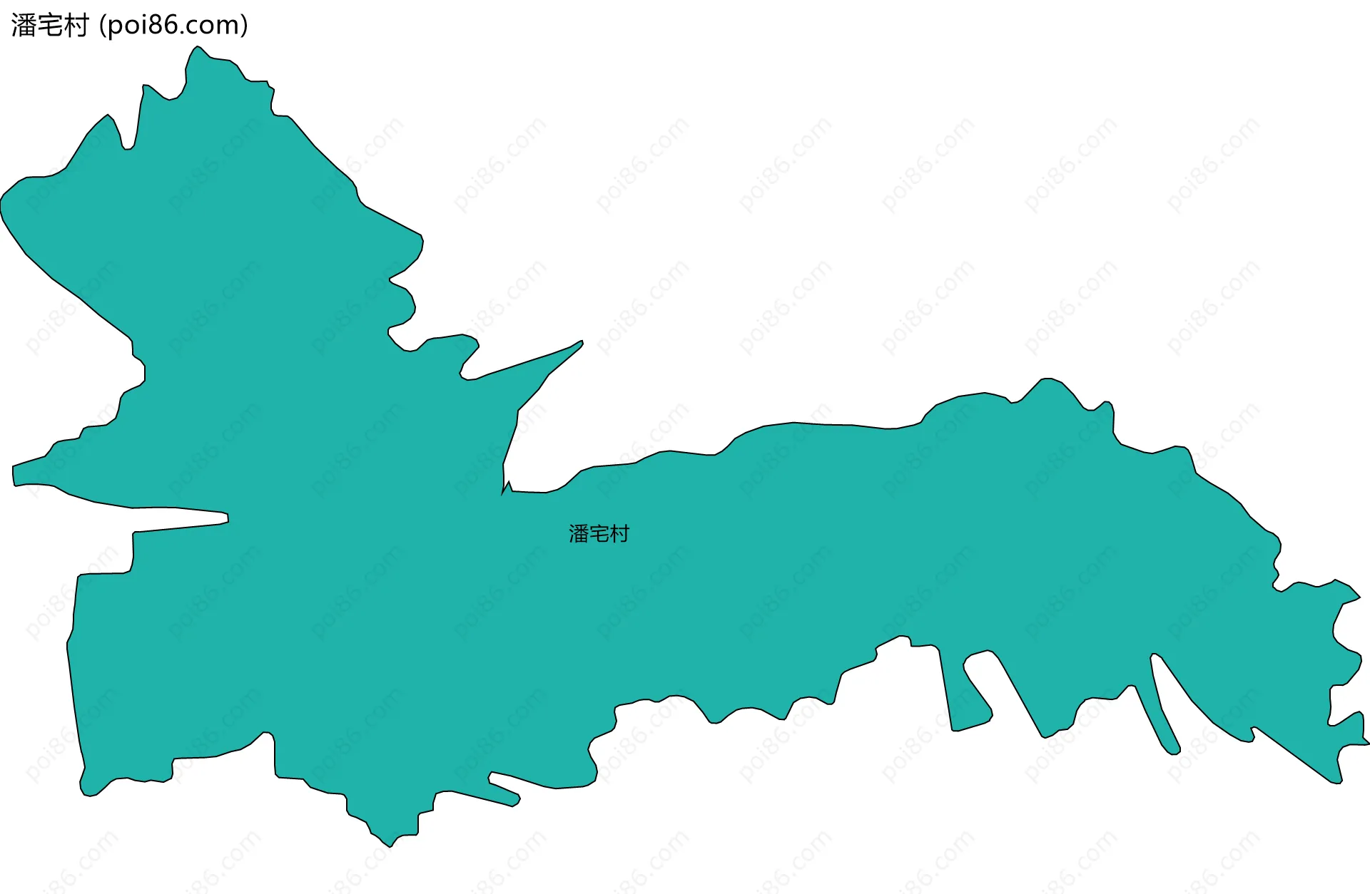 潘宅村边界地图