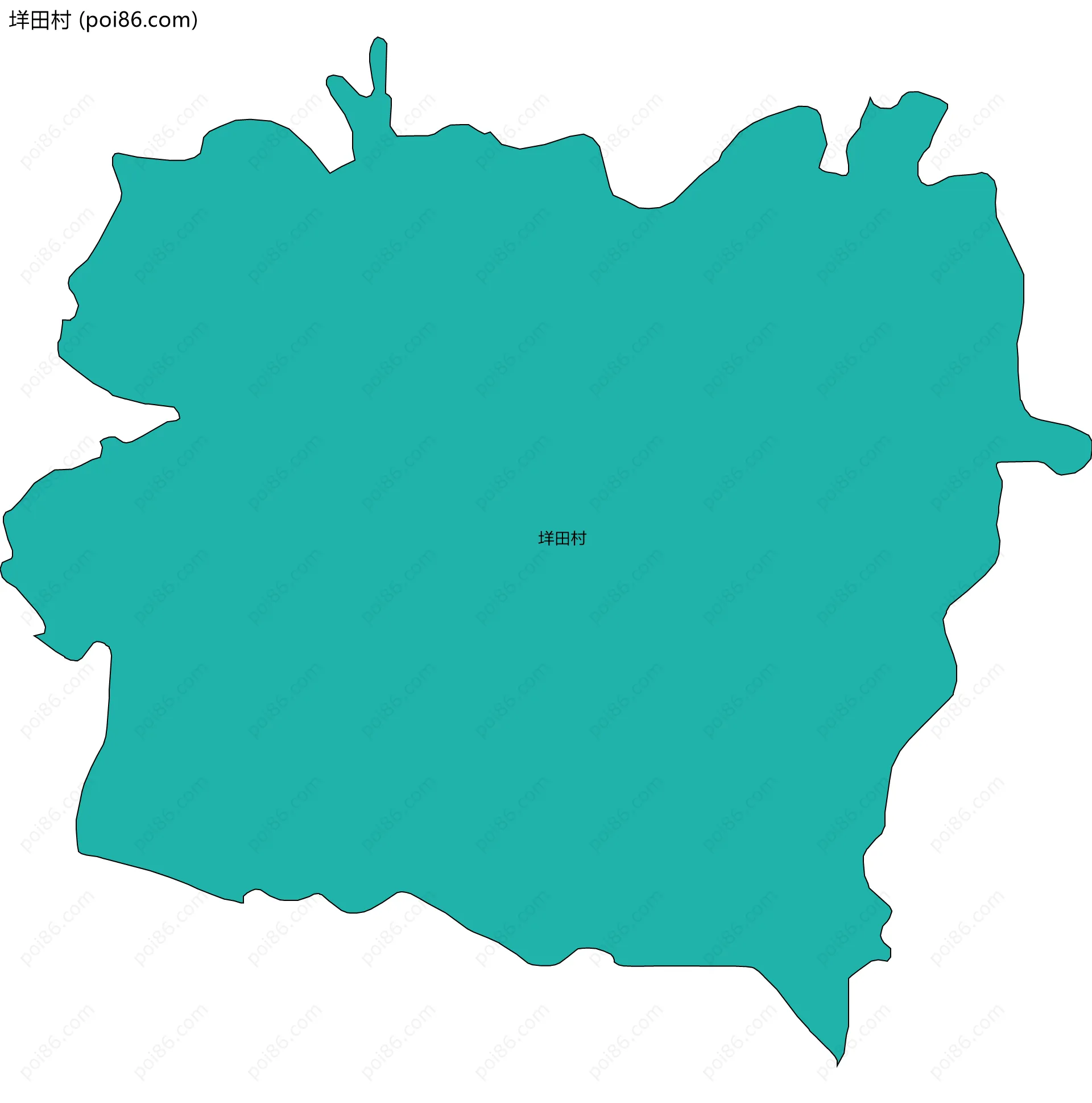 垟田村边界地图