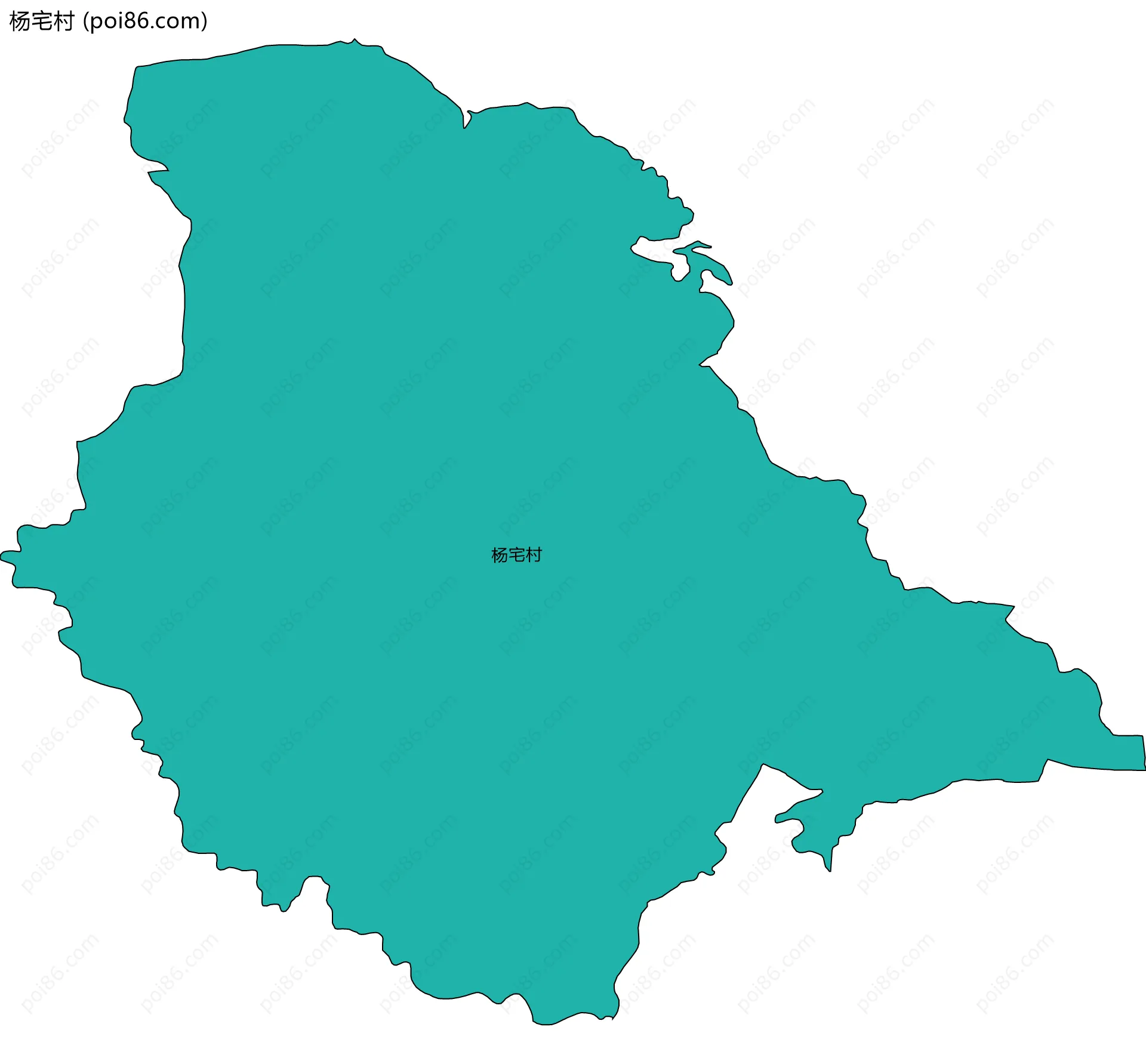 杨宅村边界地图