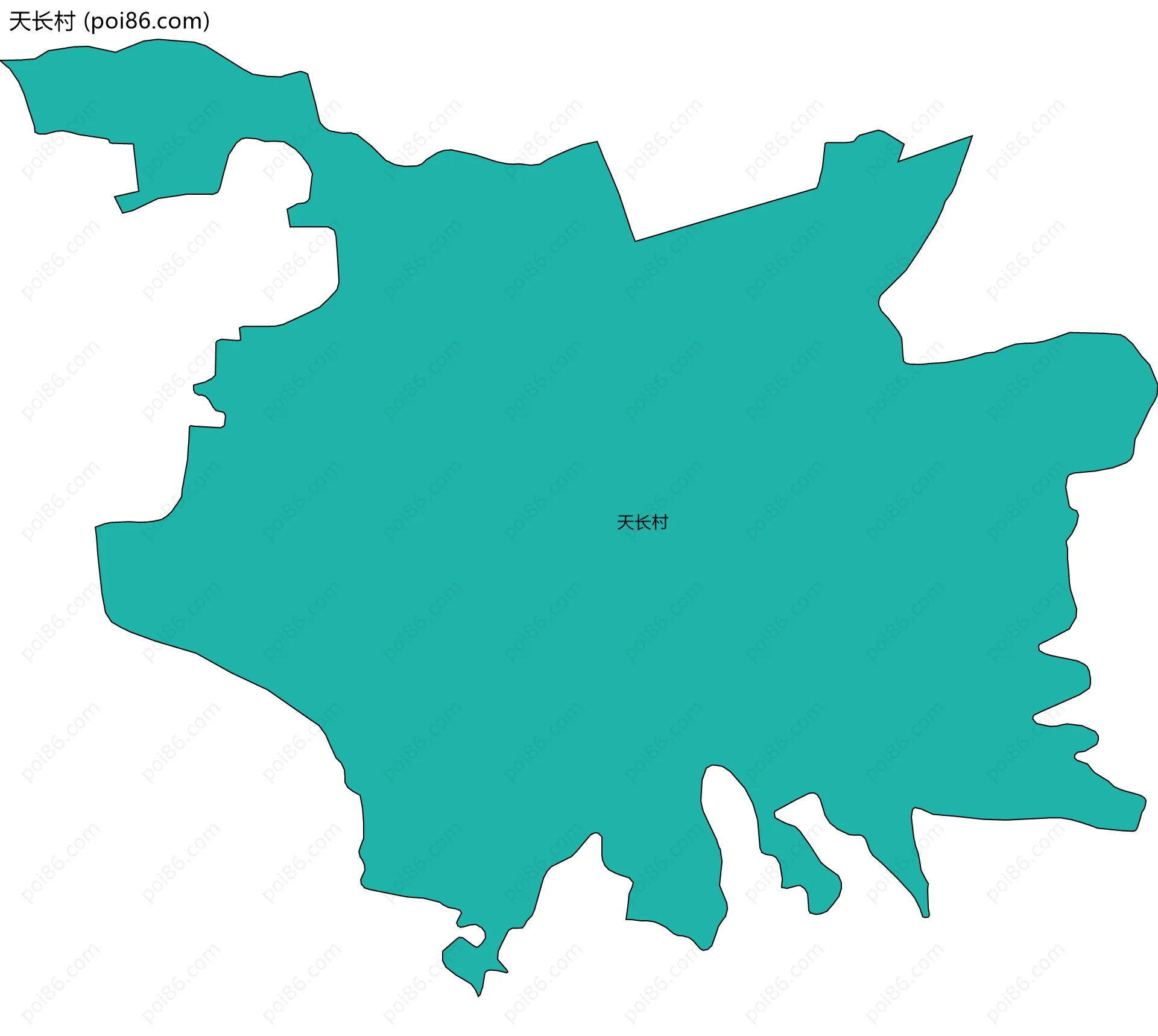天长村边界地图