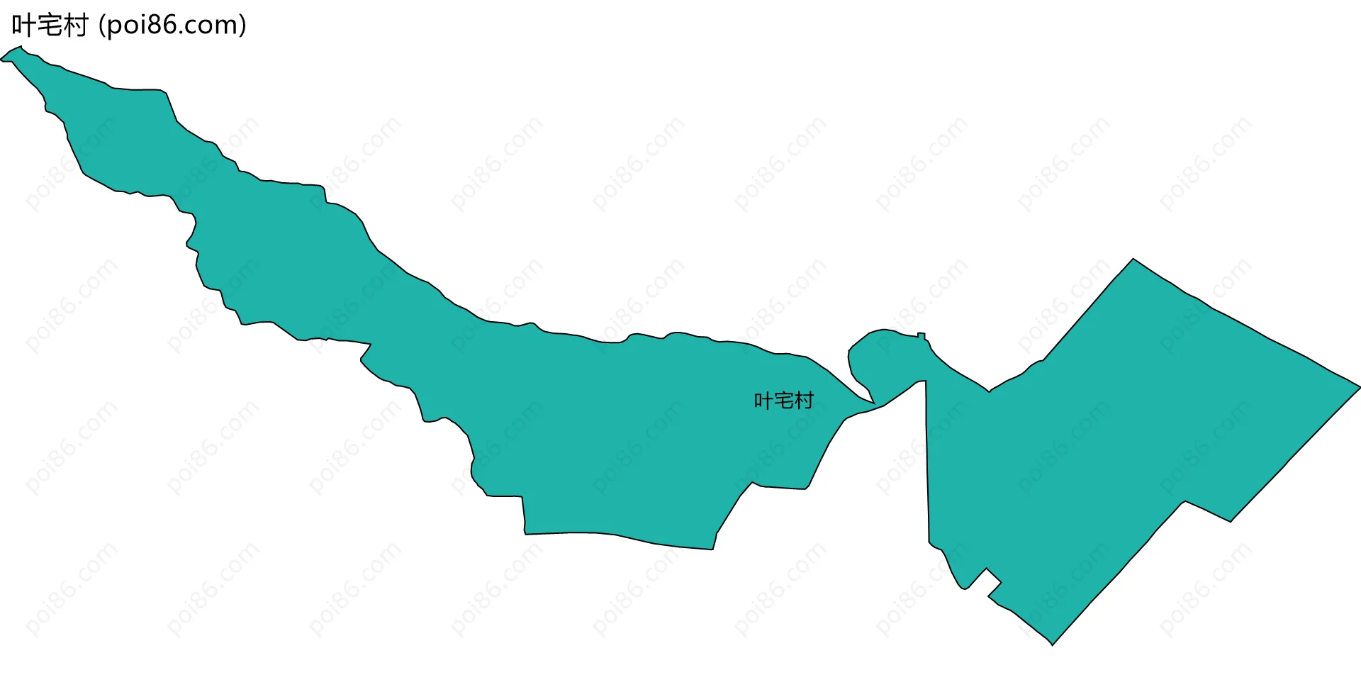 叶宅村边界地图
