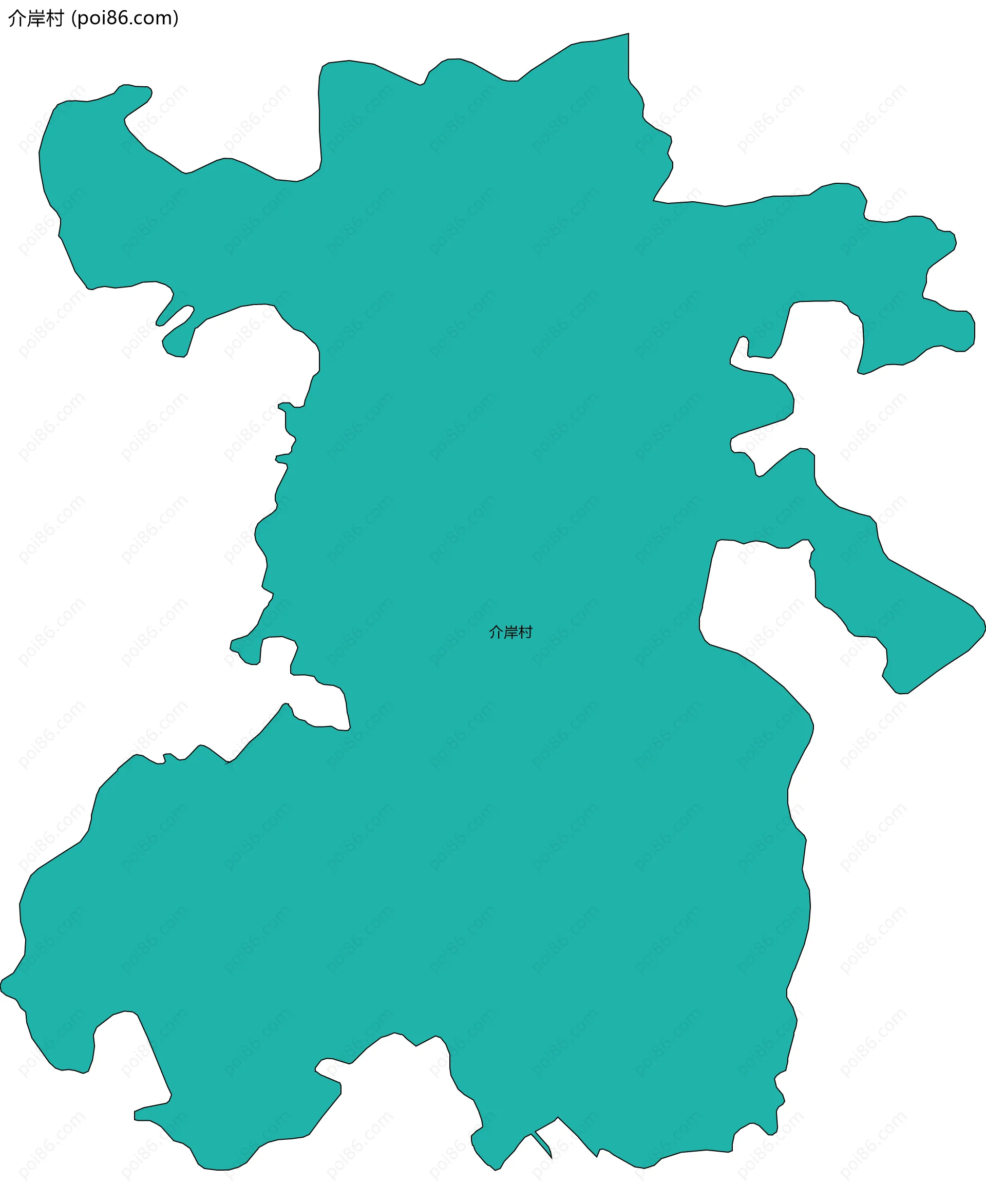 介岸村边界地图