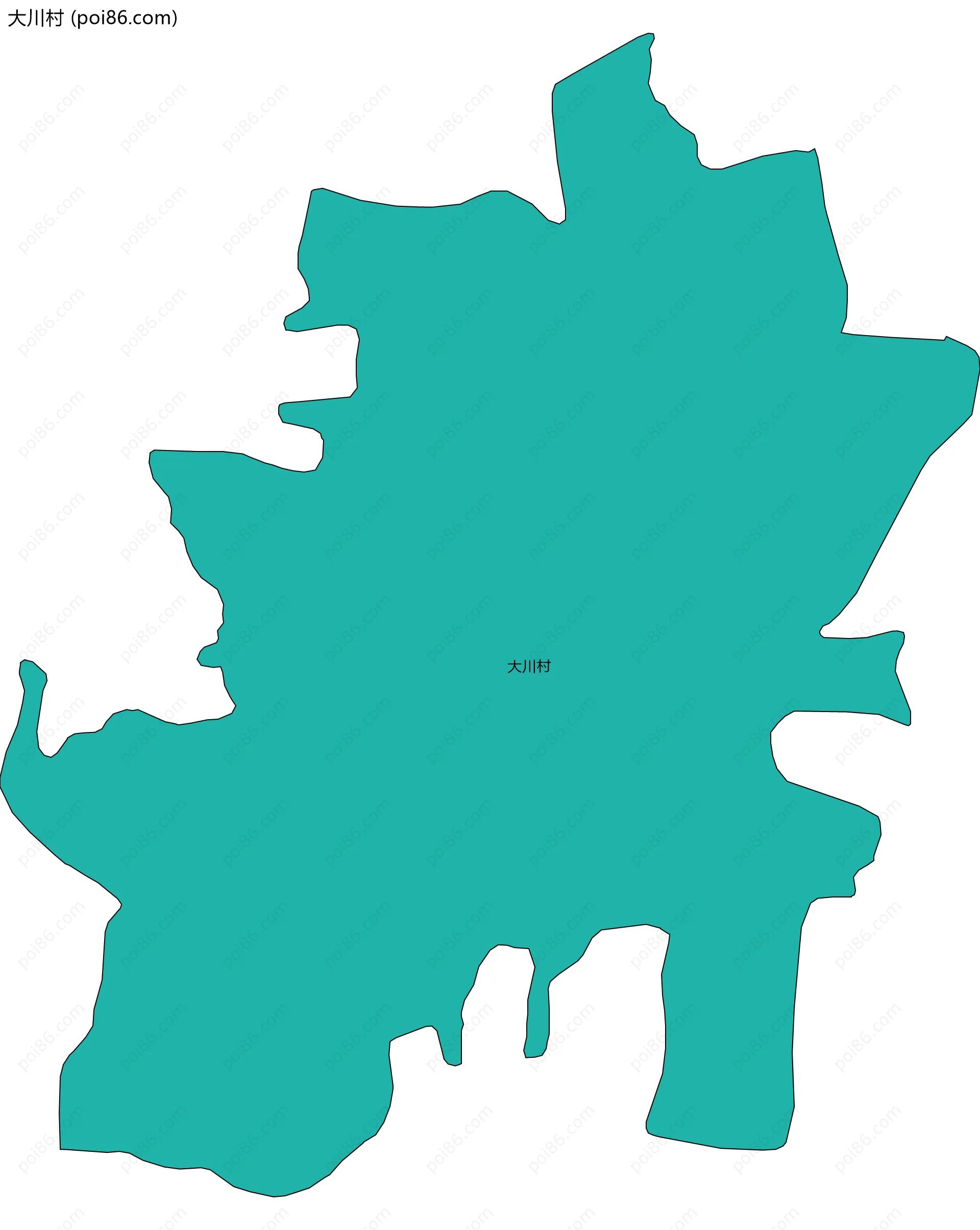 大川村边界地图