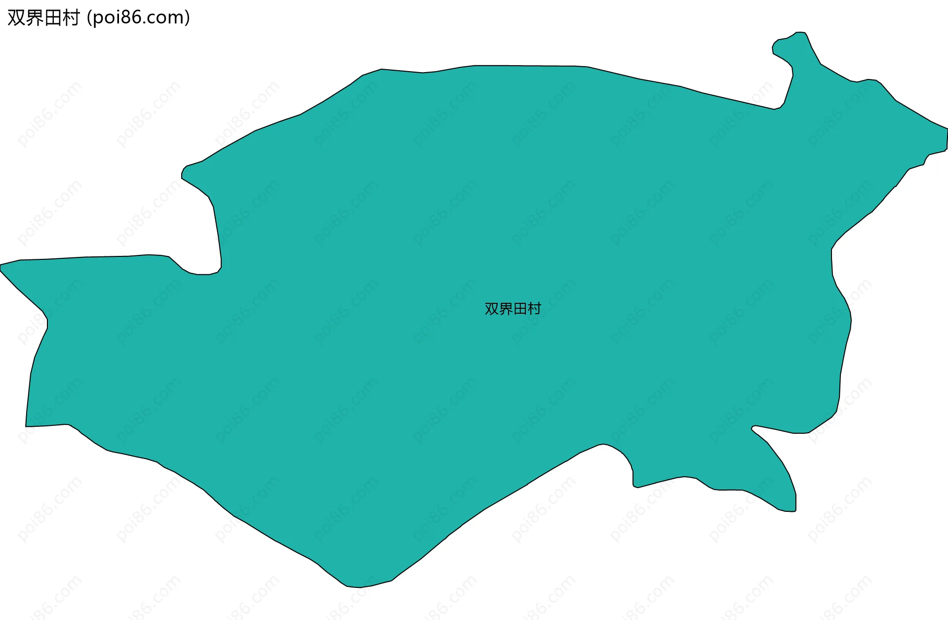 双界田村边界地图